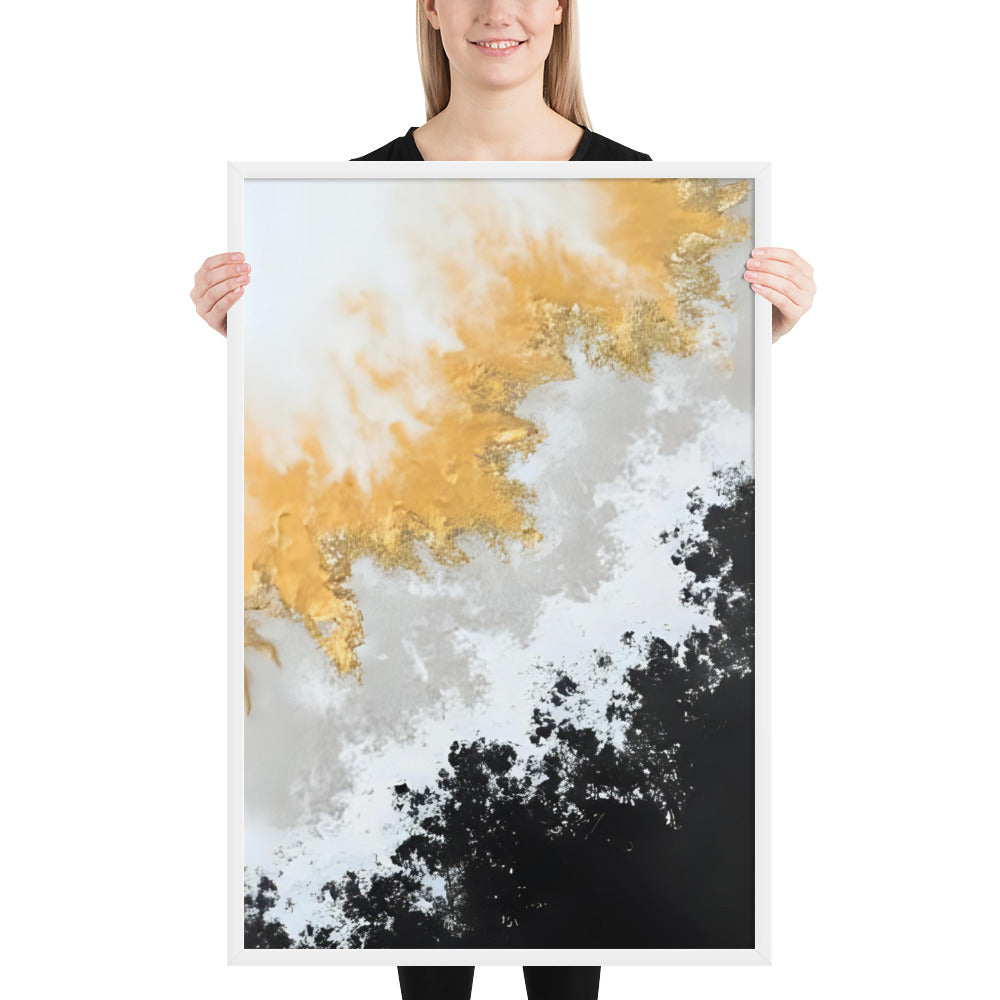 ABSTRACT DUTCH POUR Framed poster - AI Generated - ASHRILEYPRINTS