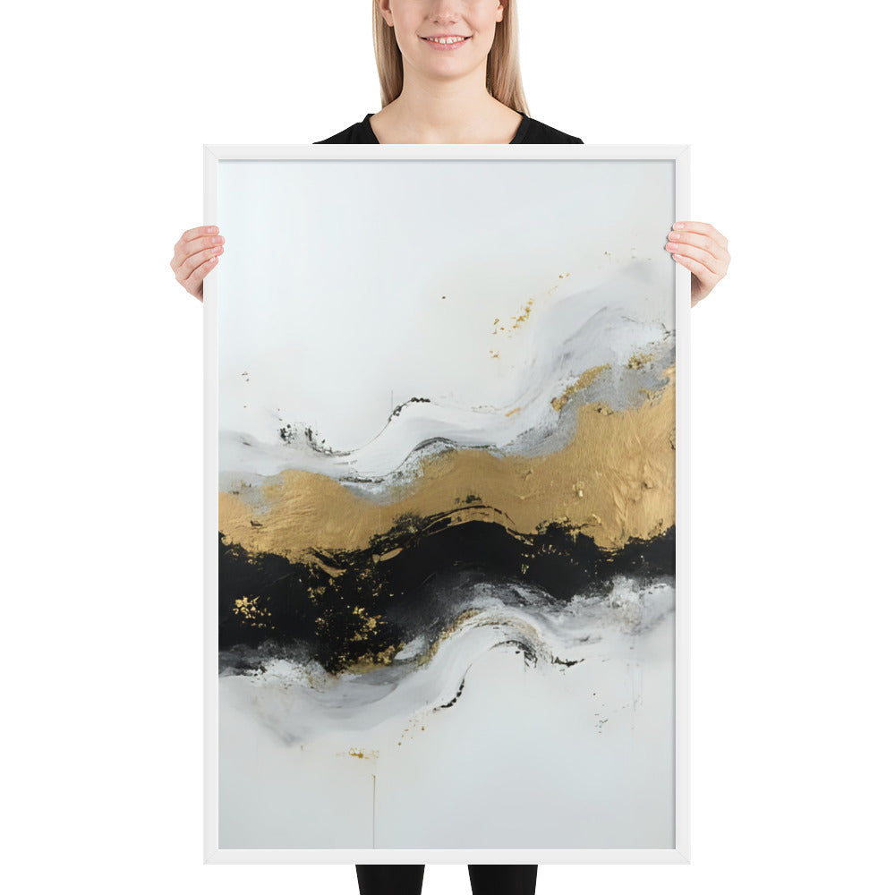ABSTRACT OCEAN Framed poster - AI Generated - ASHRILEYPRINTS