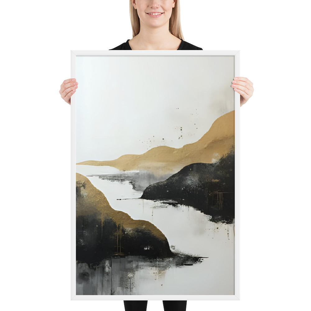 ABSTRACT RIVER Framed poster - AI Generated - ASHRILEYPRINTS