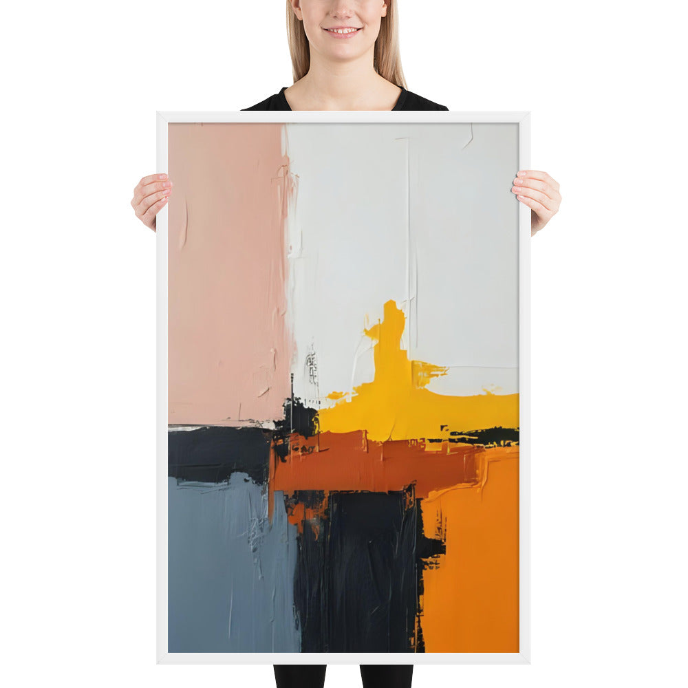 ABSTRACT PAINT Framed poster - AI Generated - ASHRILEYPRINTS