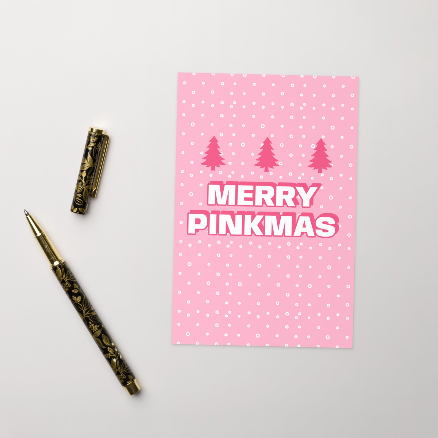 MERRY PINKMAS Greeting card - ASHRILEYPRINTS