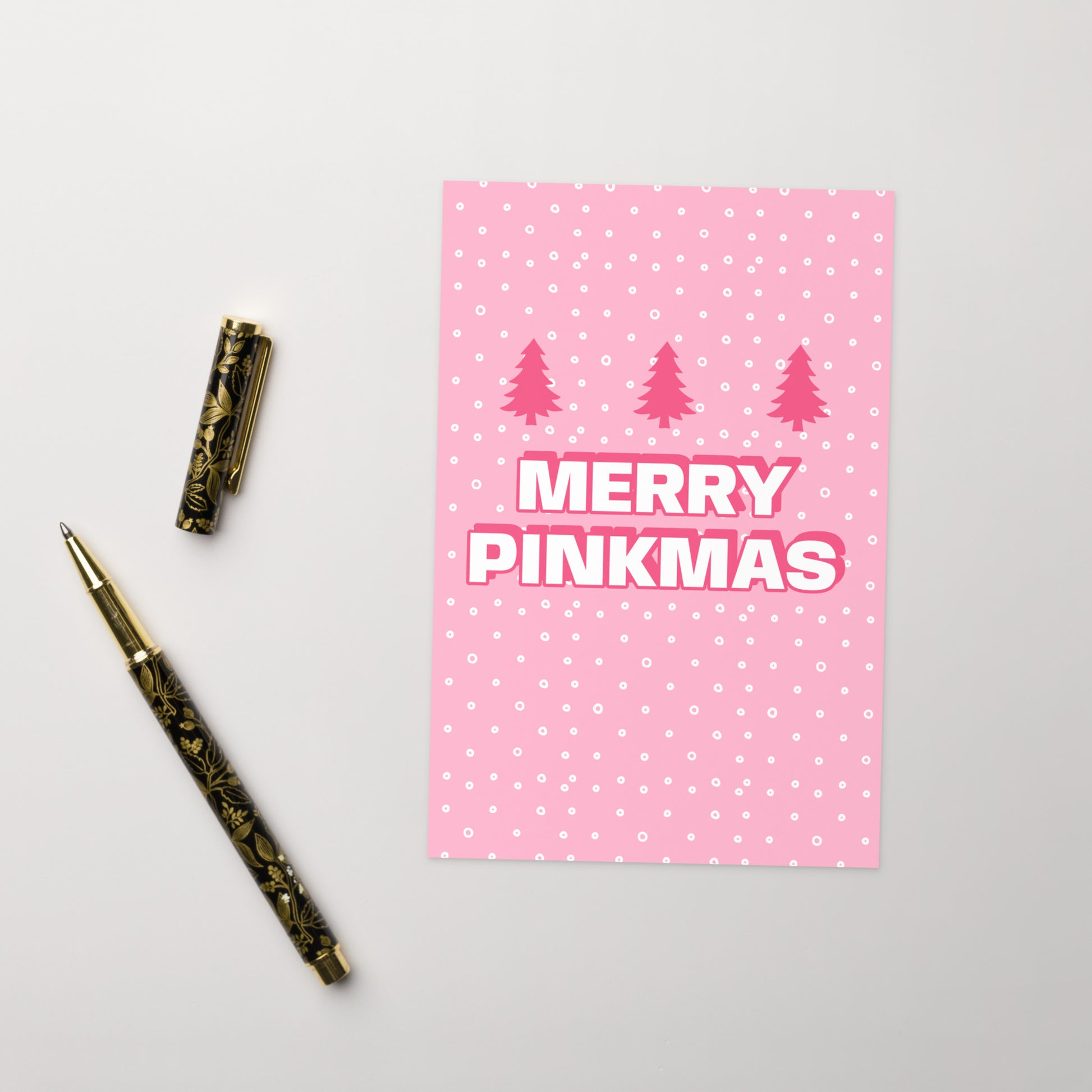 MERRY PINKMAS Greeting card - ASHRILEYPRINTS