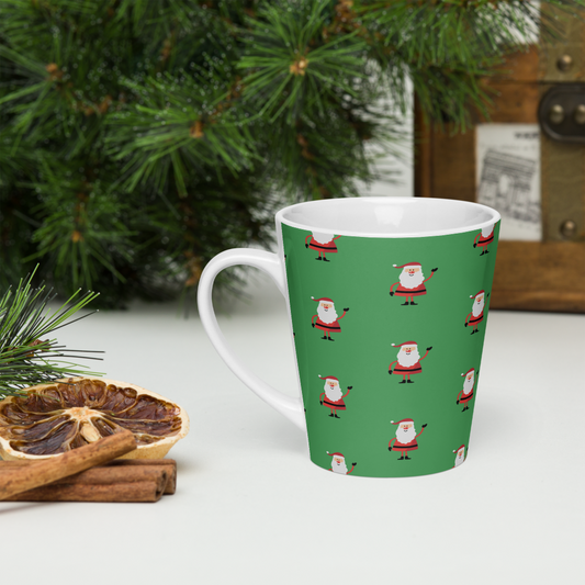 SANTA PRINT Latte mug - ASHRILEYPRINTS