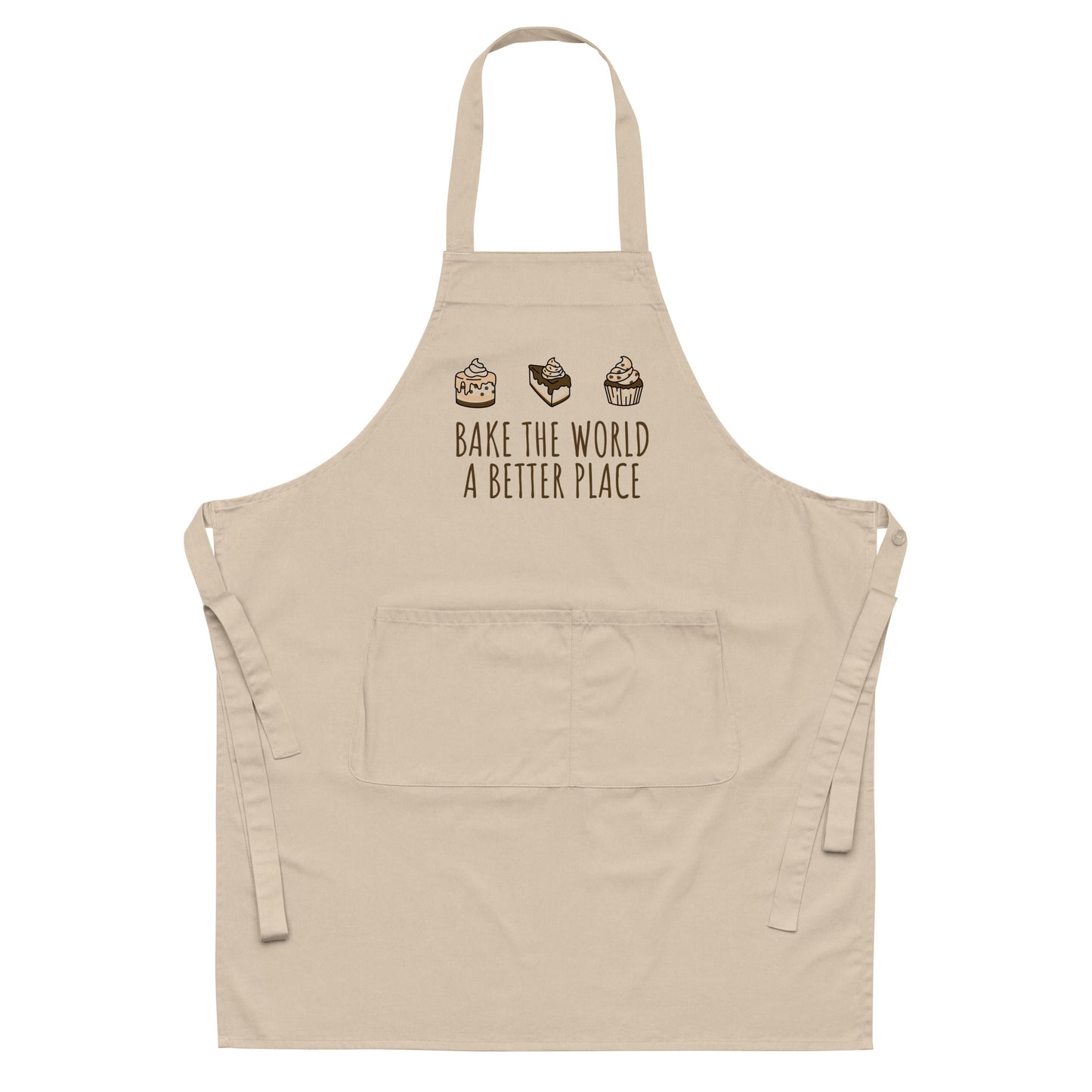 BAKE THE WORLD Organic cotton apron