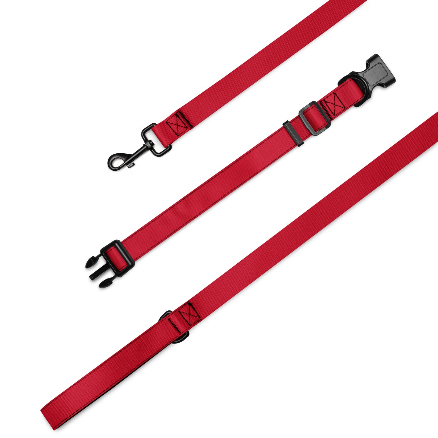 RED Pet collar & leash - ASHRILEYPRINTS