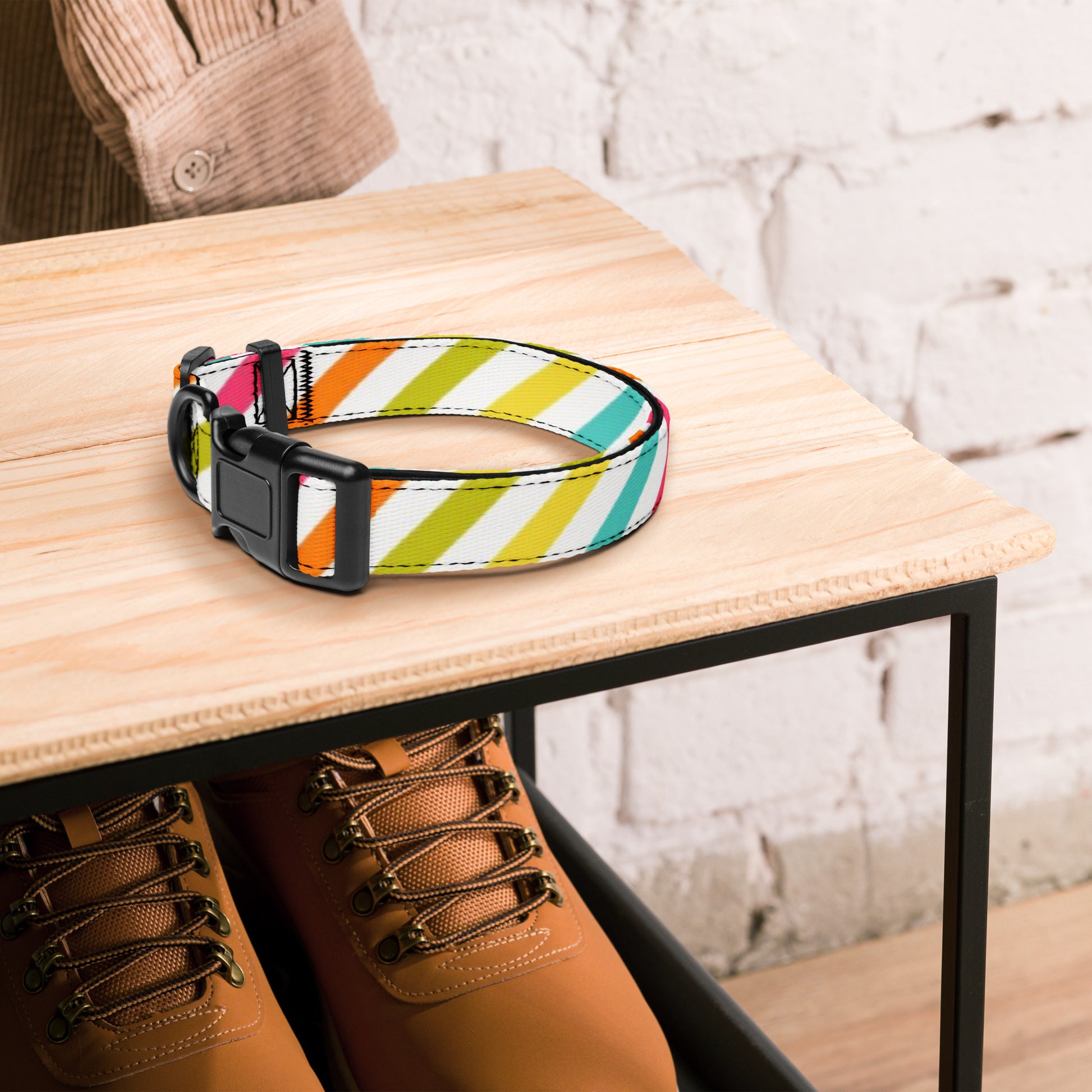 RAINBOW STRIPED Pet collar - ASHRILEYPRINTS