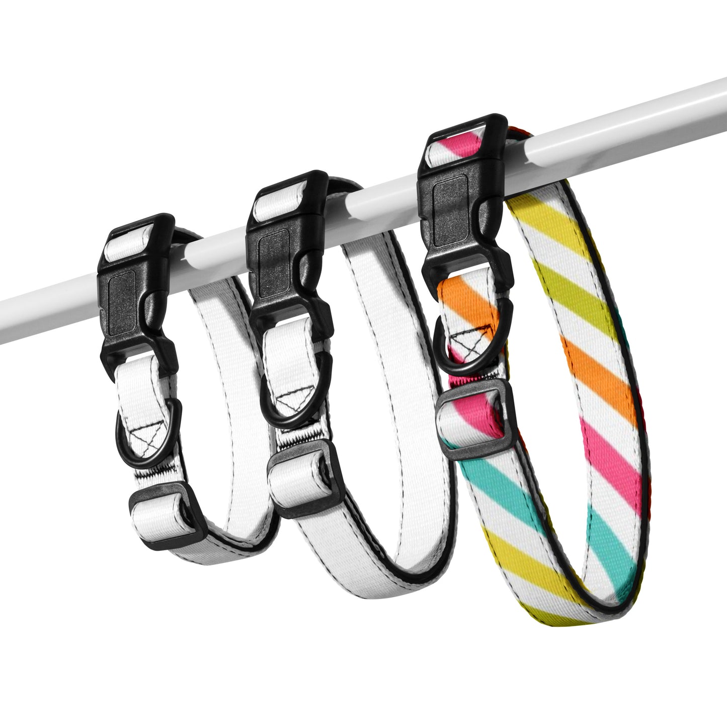 RAINBOW STRIPED Pet collar - ASHRILEYPRINTS