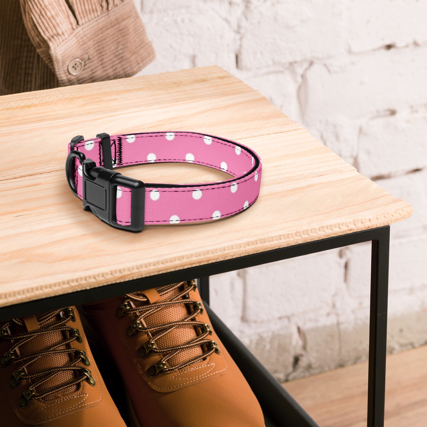 POLKA Pink Pet collar - ASHRILEYPRINTS