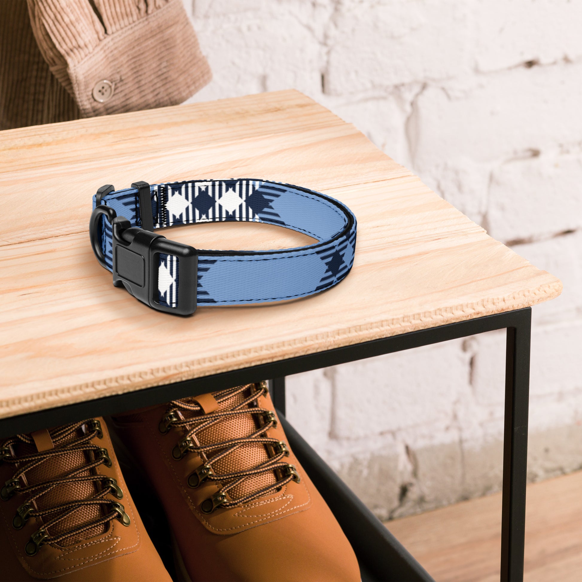 PLAID BLUE Pet collar - ASHRILEYPRINTS