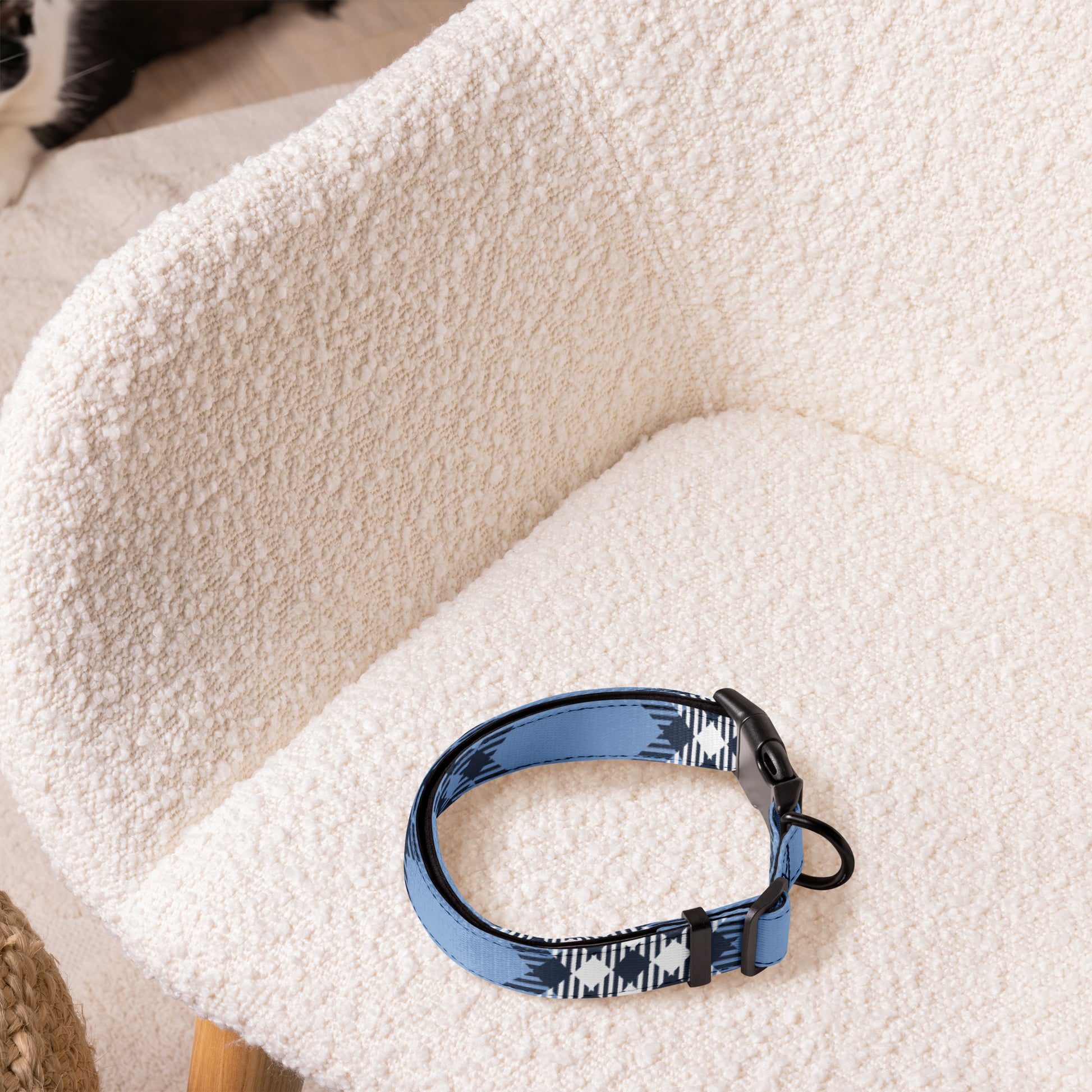 PLAID BLUE Pet collar - ASHRILEYPRINTS