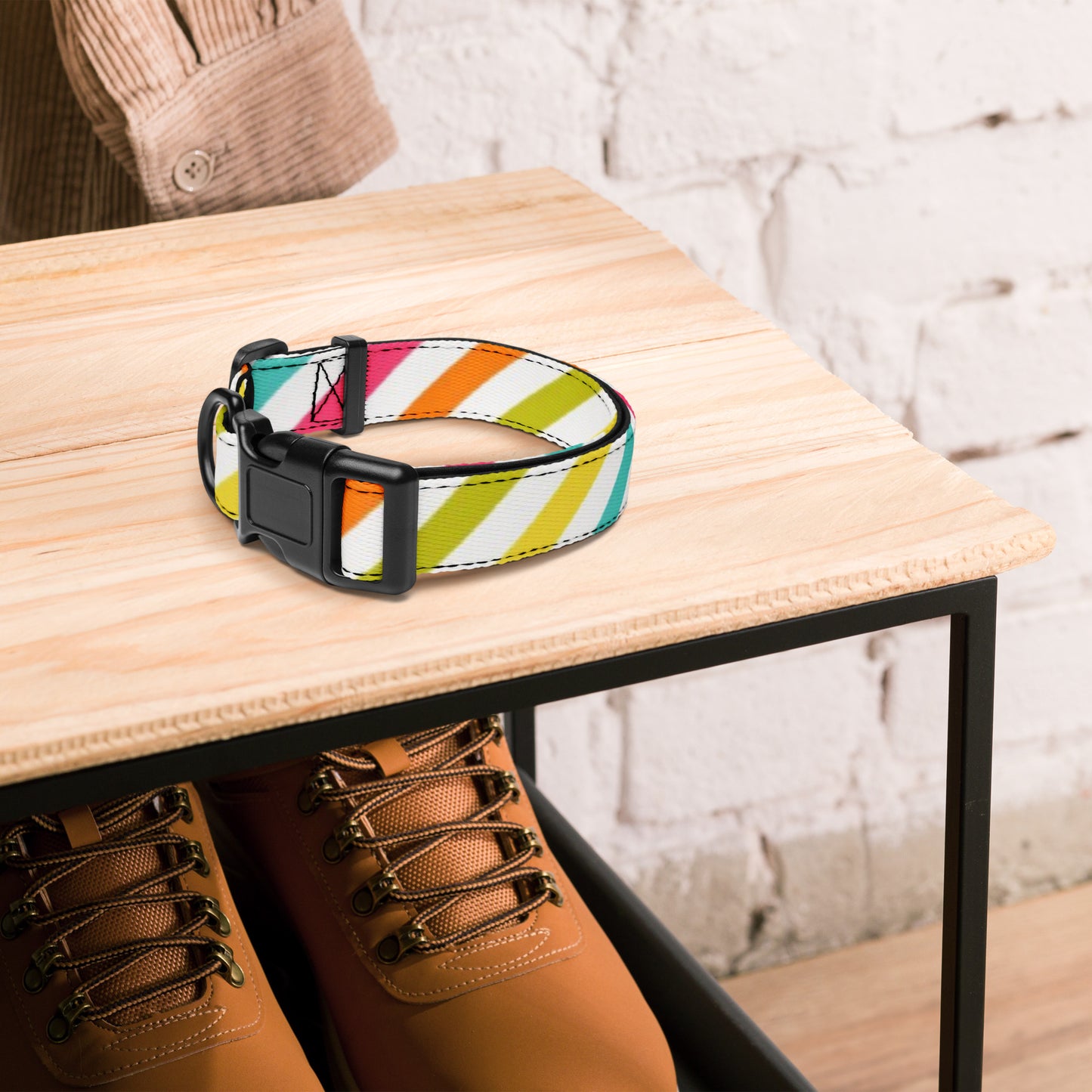 RAINBOW STRIPED Pet collar - ASHRILEYPRINTS
