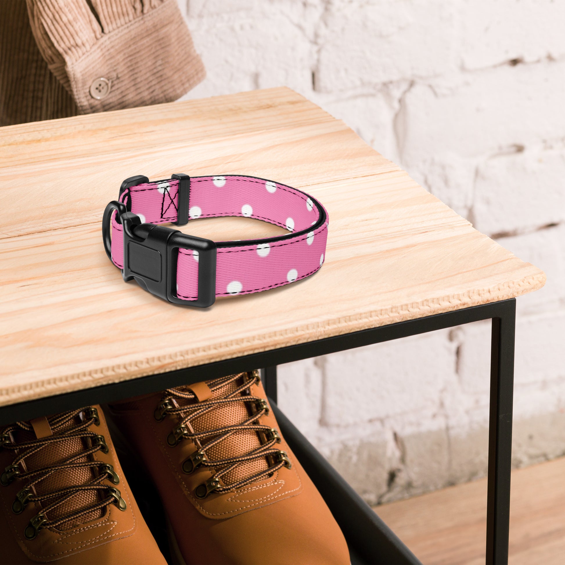 POLKA Pink Pet collar - ASHRILEYPRINTS