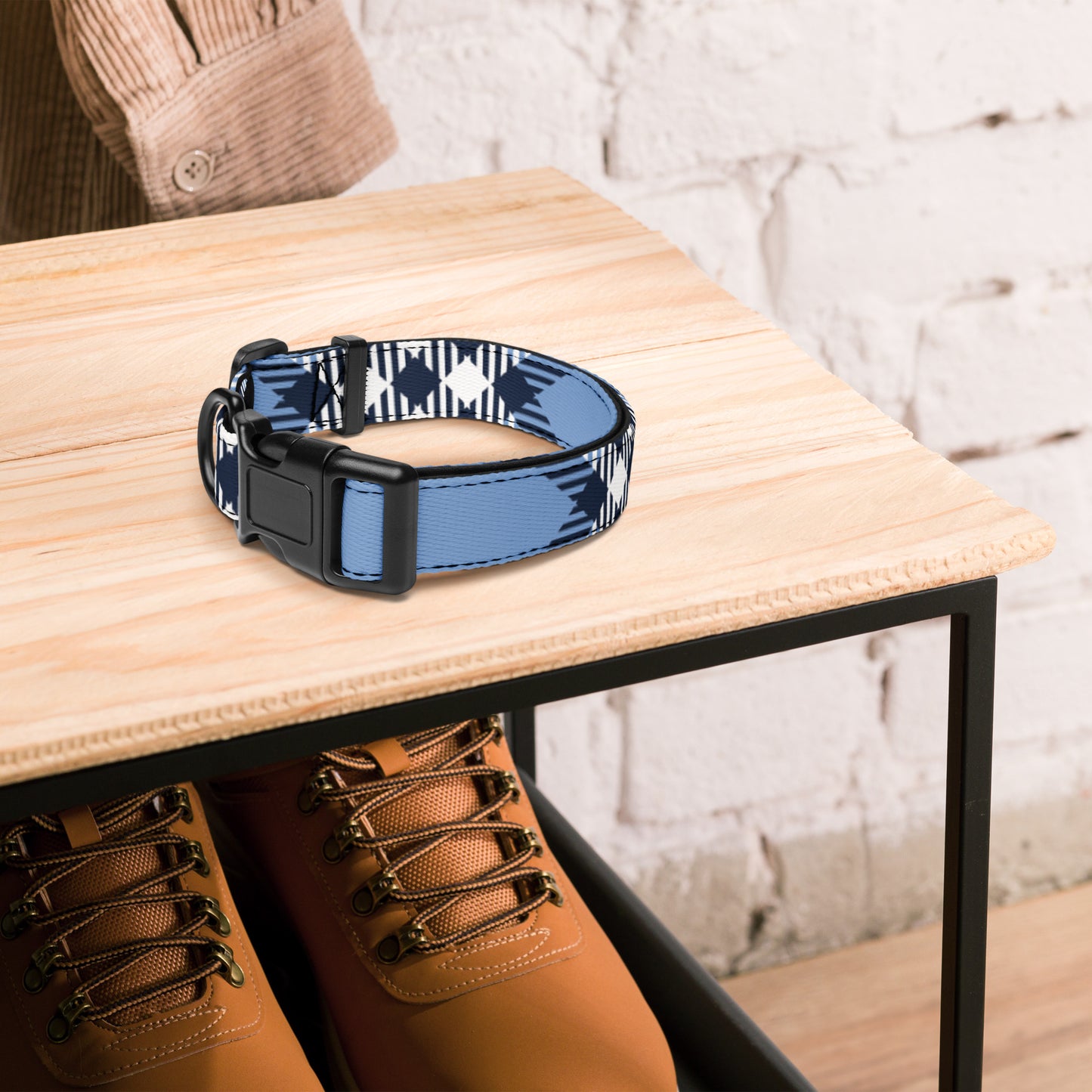 PLAID BLUE Pet collar - ASHRILEYPRINTS
