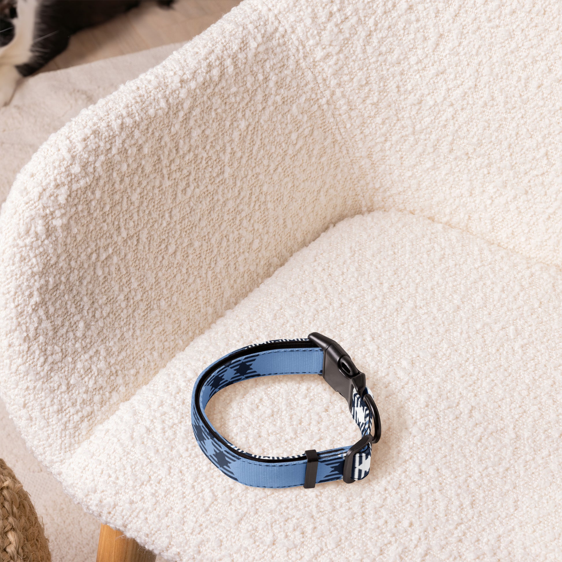 PLAID BLUE Pet collar - ASHRILEYPRINTS