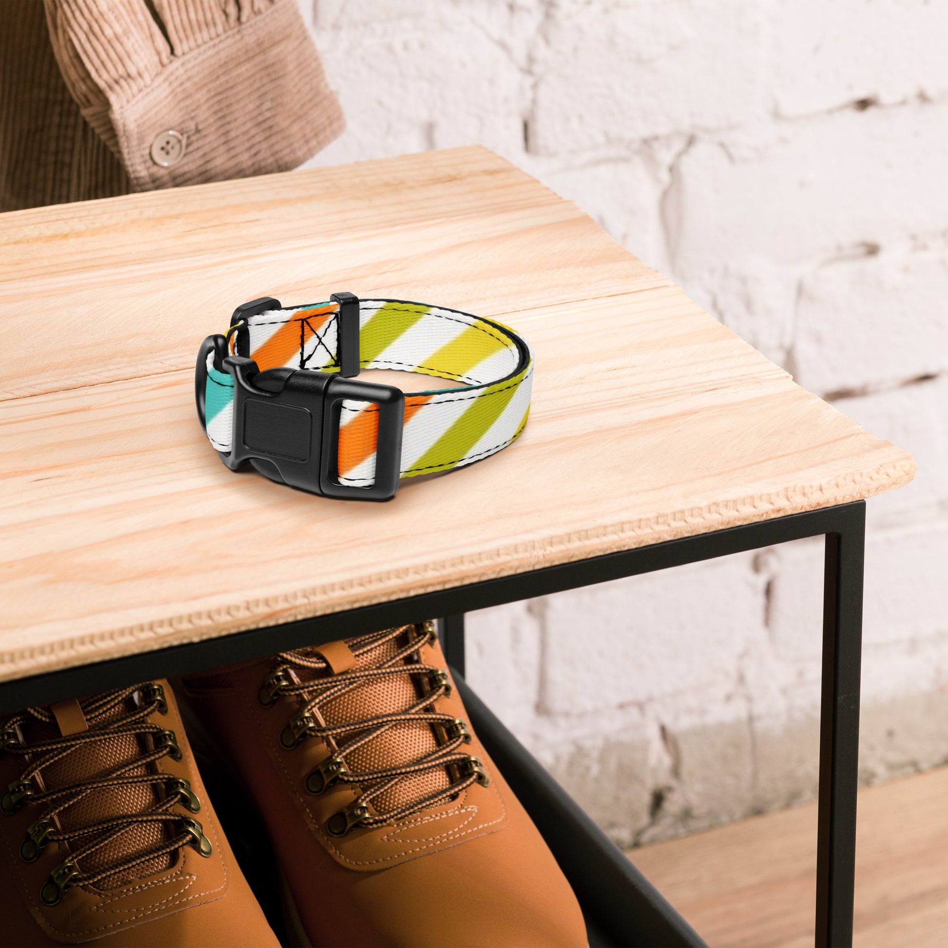 RAINBOW STRIPED Pet collar - ASHRILEYPRINTS
