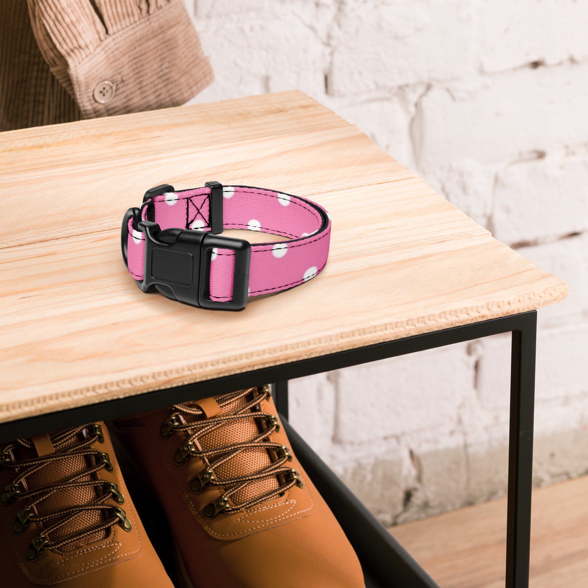 POLKA Pink Pet collar - ASHRILEYPRINTS