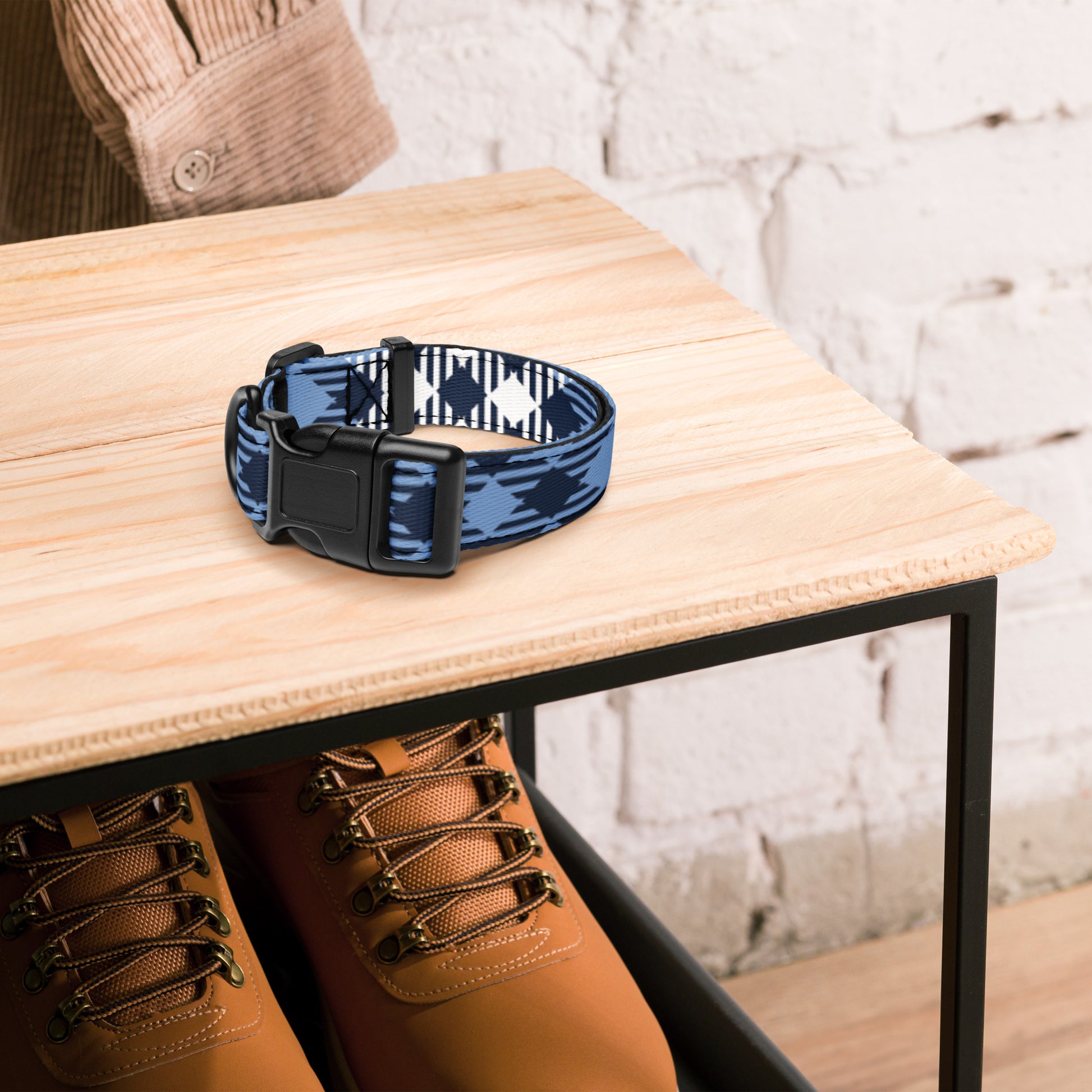 PLAID BLUE Pet collar - ASHRILEYPRINTS