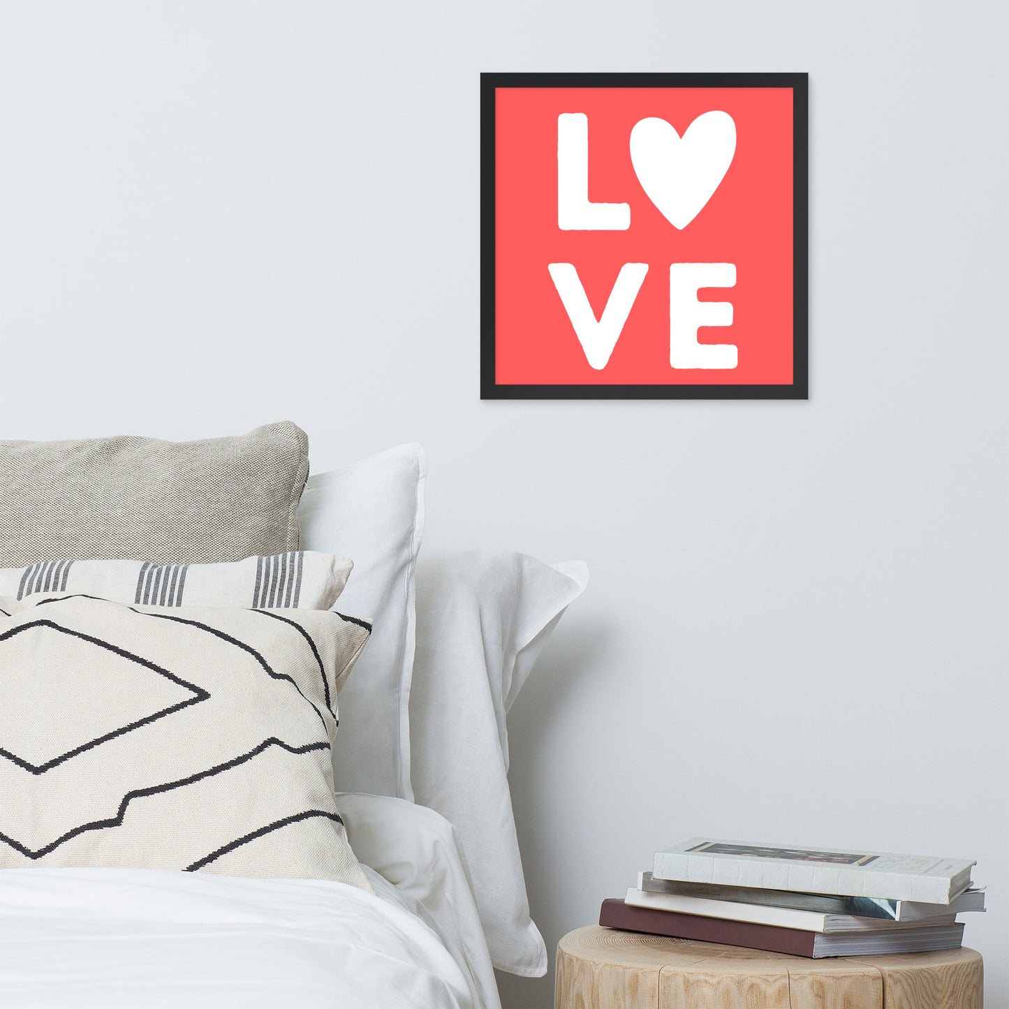 LOVE Red Framed Poster - ASHRILEYPRINTS
