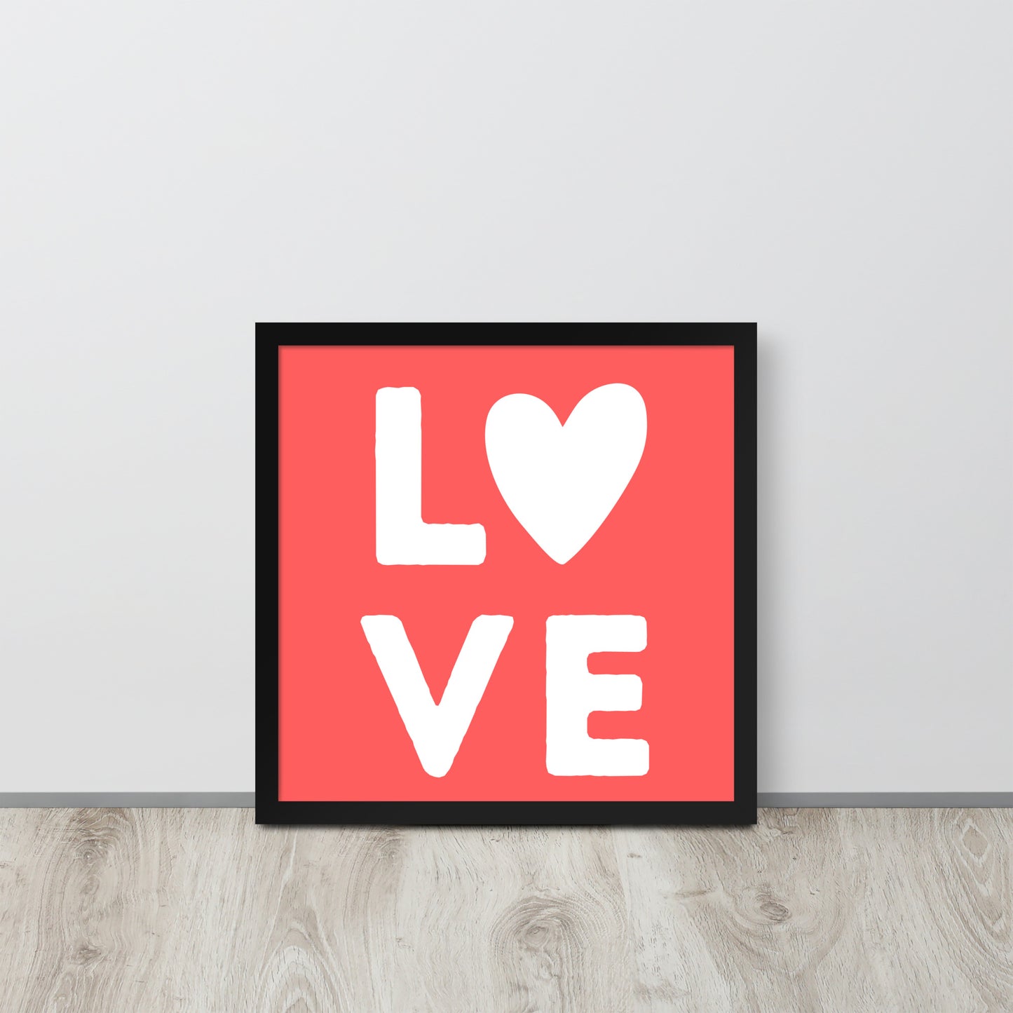 LOVE Red Framed Poster - ASHRILEYPRINTS