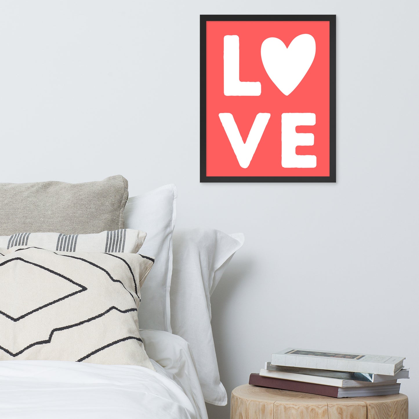 LOVE Red Framed Poster - ASHRILEYPRINTS