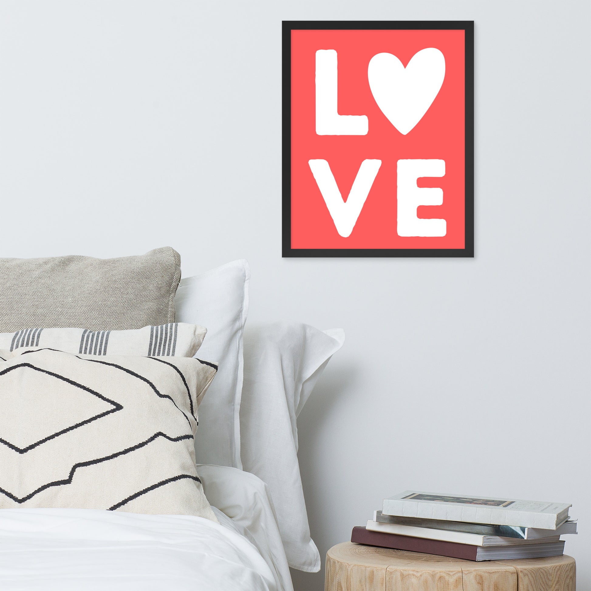 LOVE Red Framed Poster - ASHRILEYPRINTS