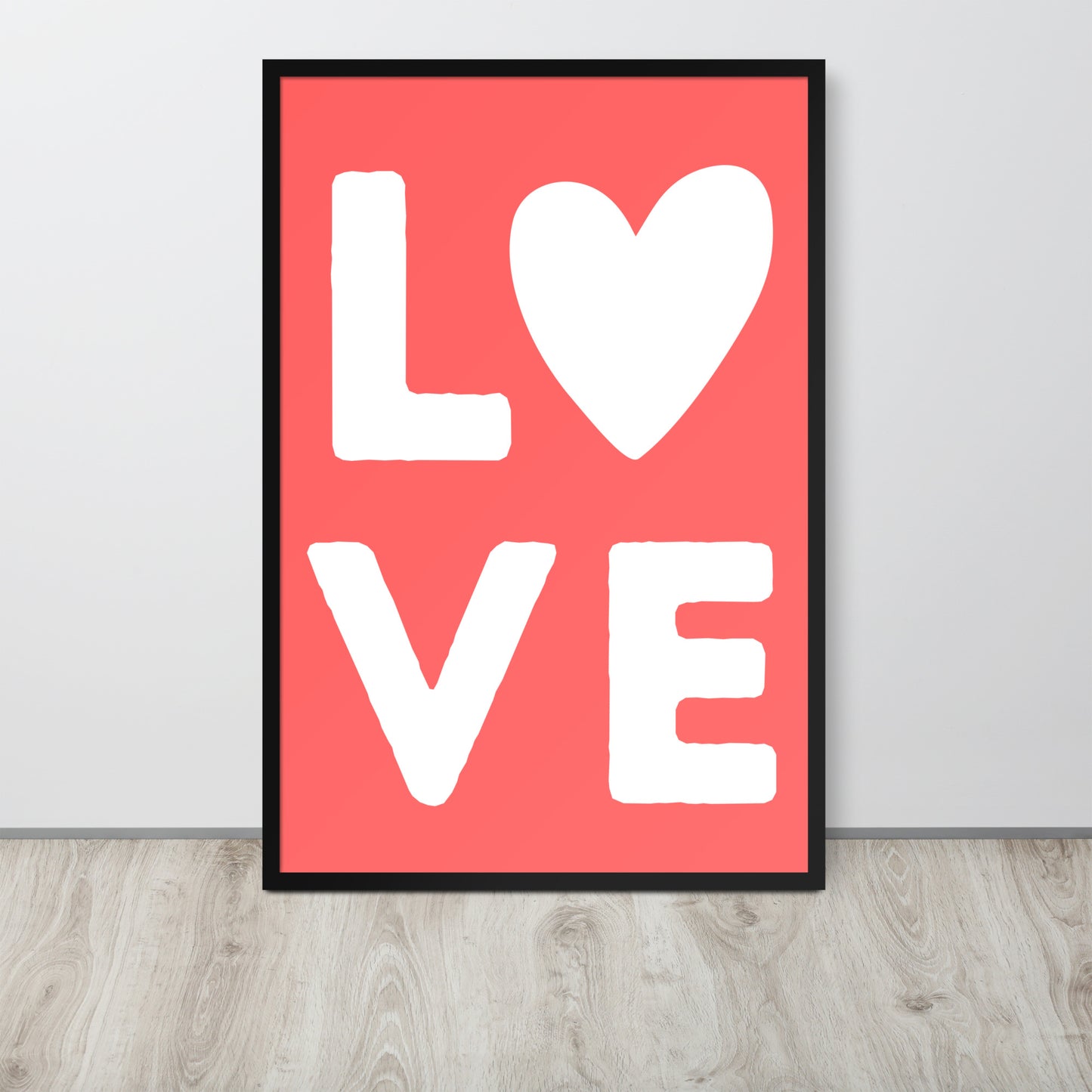 LOVE Red Framed Poster - ASHRILEYPRINTS