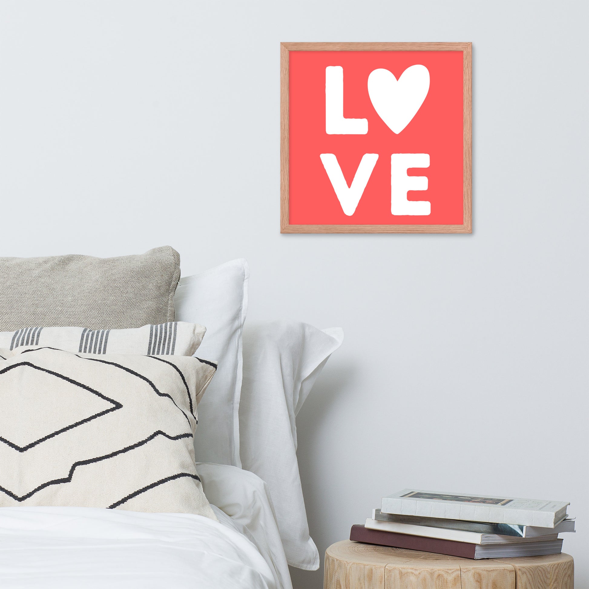 LOVE Red Framed Poster - ASHRILEYPRINTS