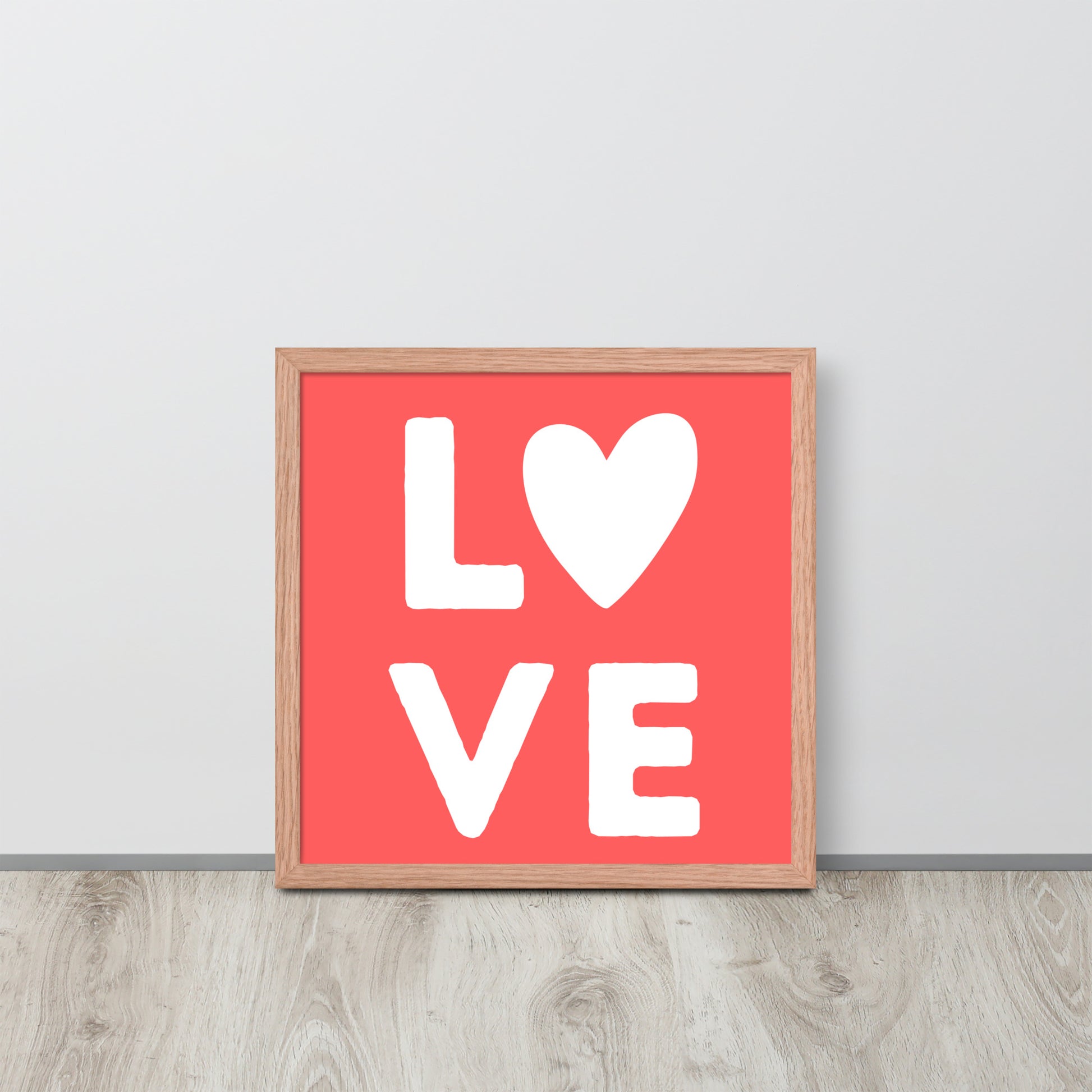 LOVE Red Framed Poster - ASHRILEYPRINTS