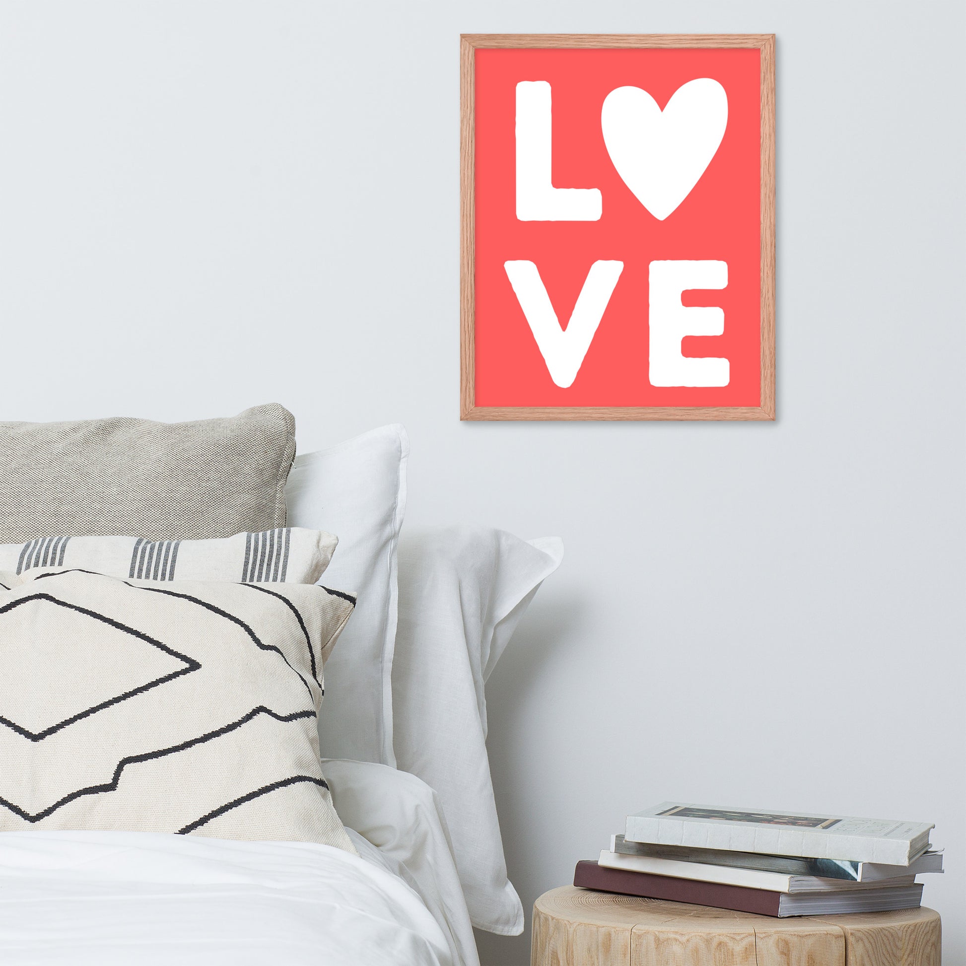 LOVE Red Framed Poster - ASHRILEYPRINTS
