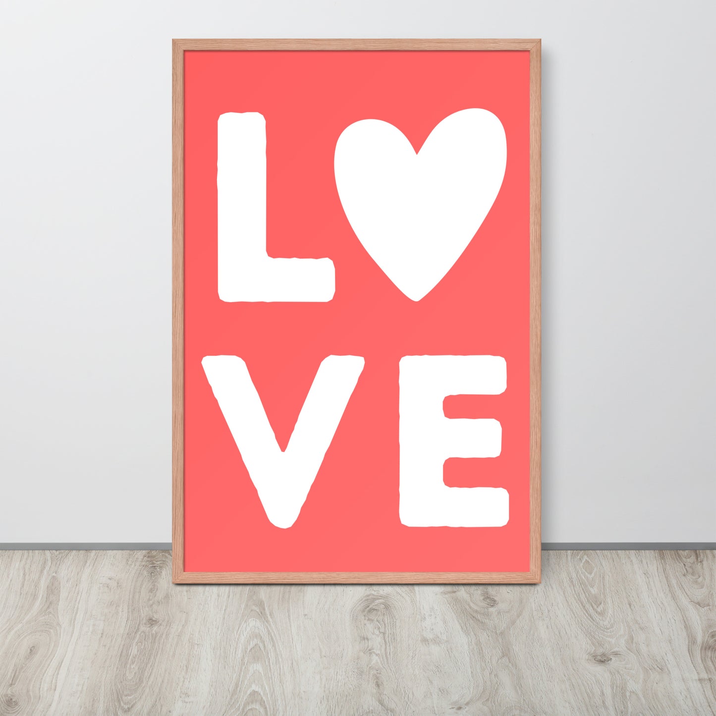 LOVE Red Framed Poster - ASHRILEYPRINTS