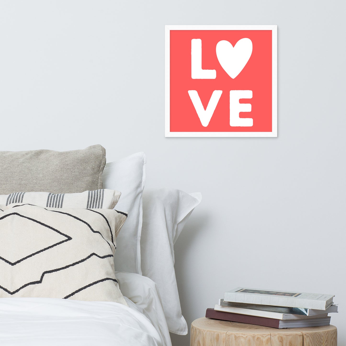 LOVE Red Framed Poster - ASHRILEYPRINTS