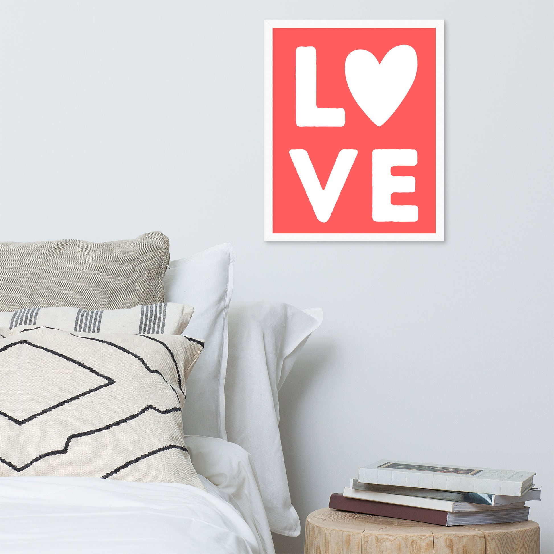 LOVE Red Framed Poster - ASHRILEYPRINTS