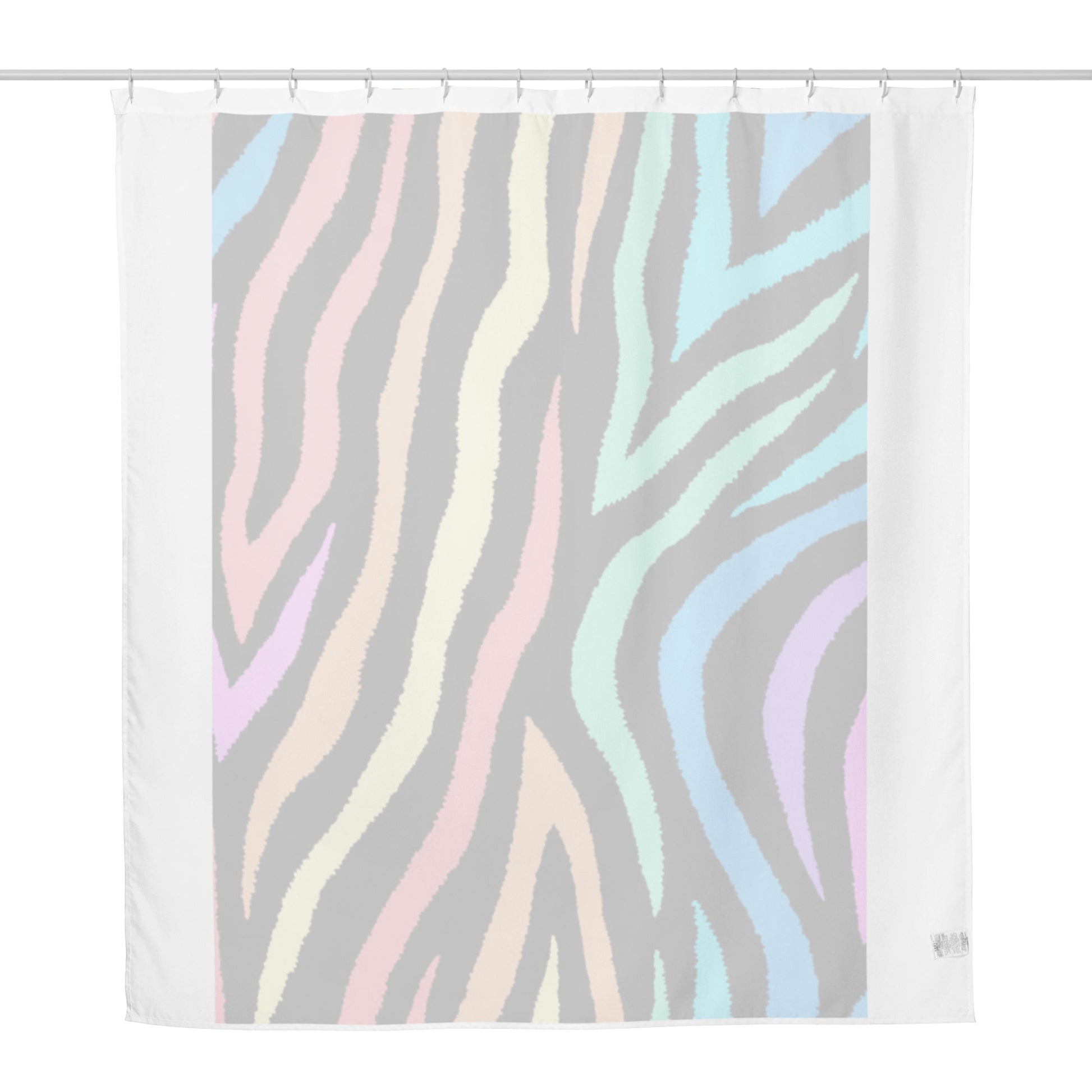 RAINBOW ZEBRA Shower curtain - ASHRILEYPRINTS