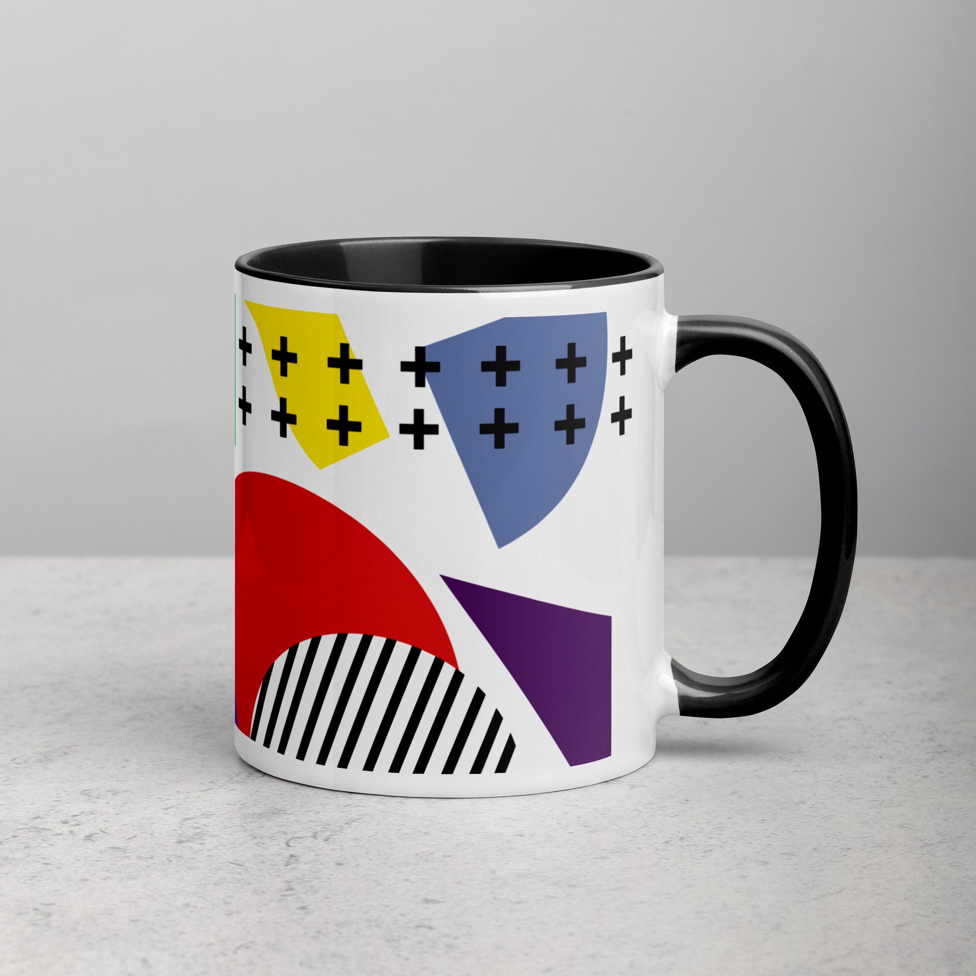 ABSTRACT SHAPES Mug with Color Inside - ASHRILEYPRINTS