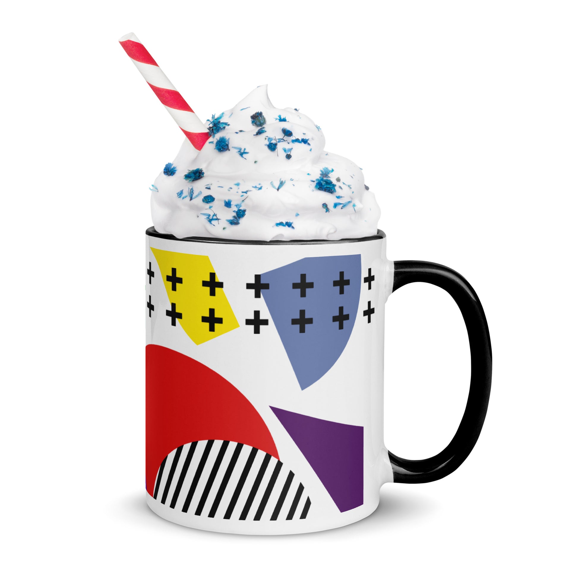 ABSTRACT SHAPES Mug with Color Inside - ASHRILEYPRINTS