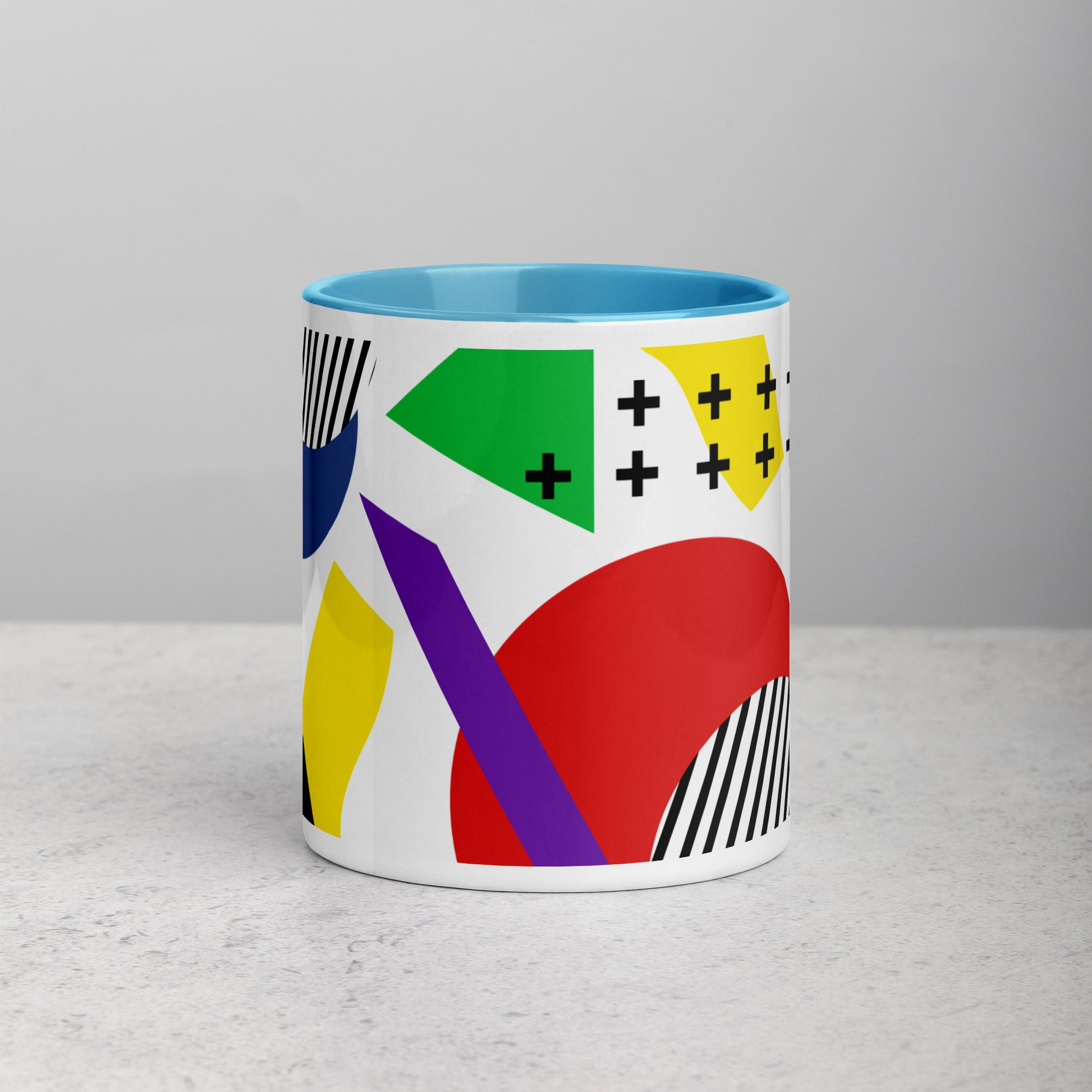 ABSTRACT SHAPES Mug with Color Inside - ASHRILEYPRINTS