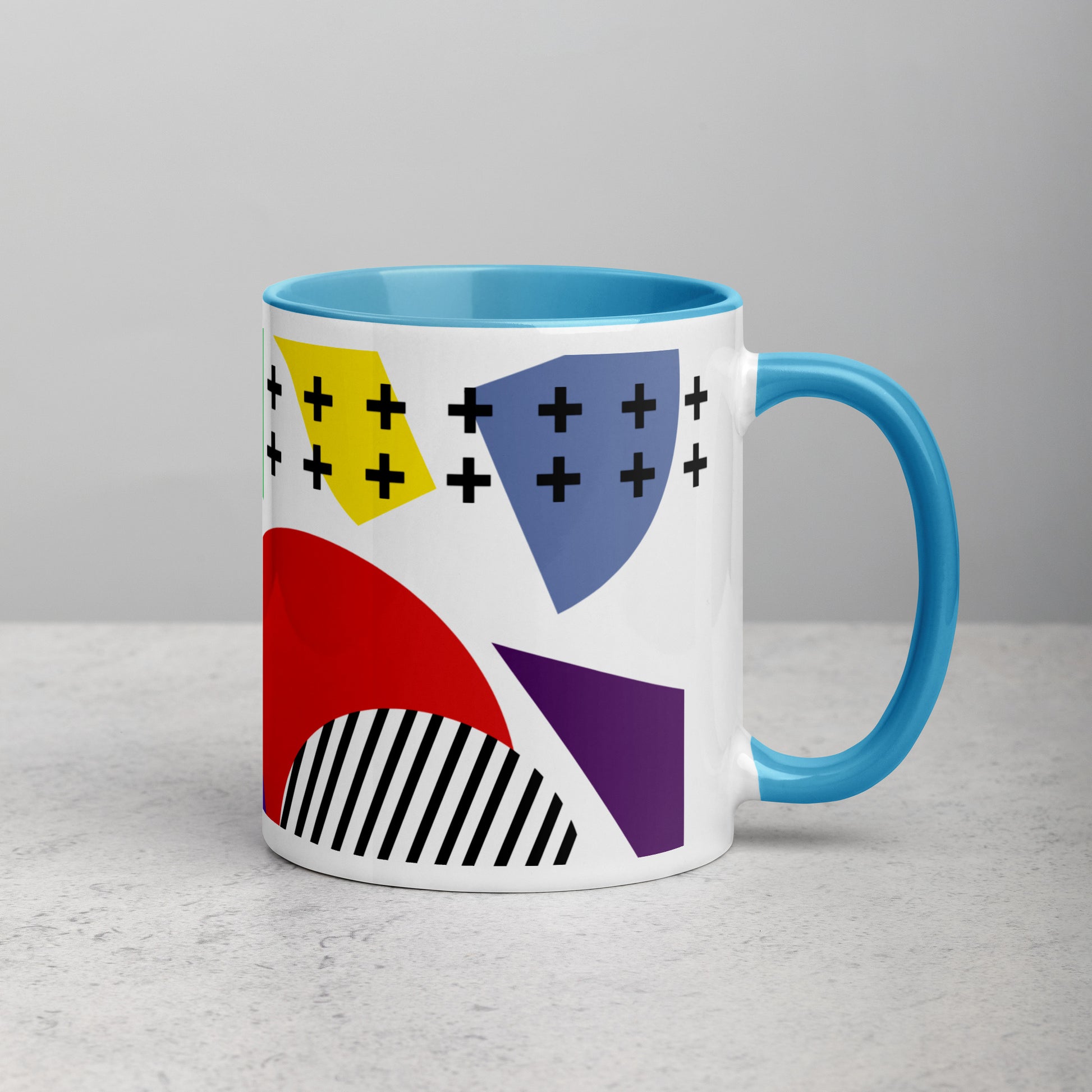 ABSTRACT SHAPES Mug with Color Inside - ASHRILEYPRINTS