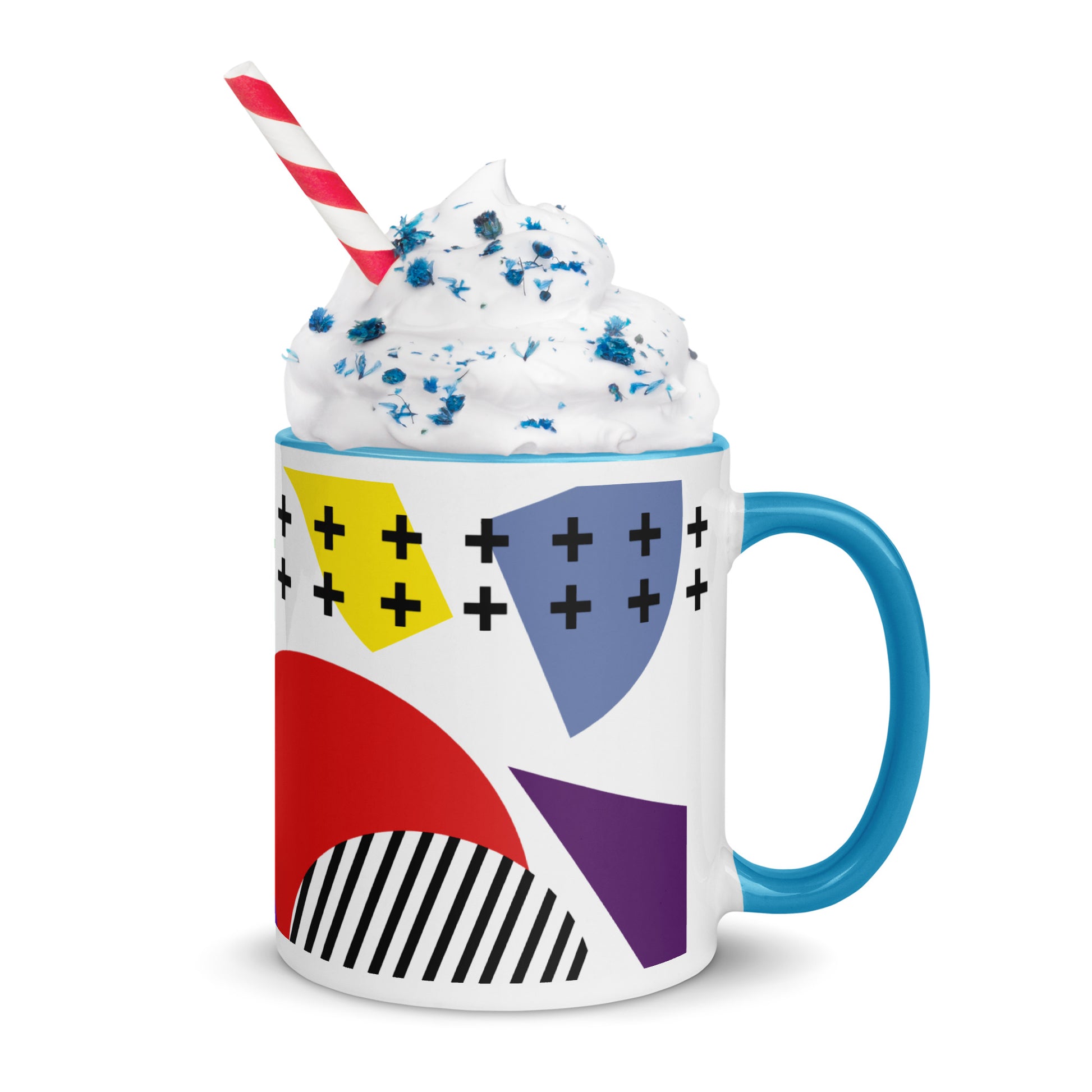 ABSTRACT SHAPES Mug with Color Inside - ASHRILEYPRINTS