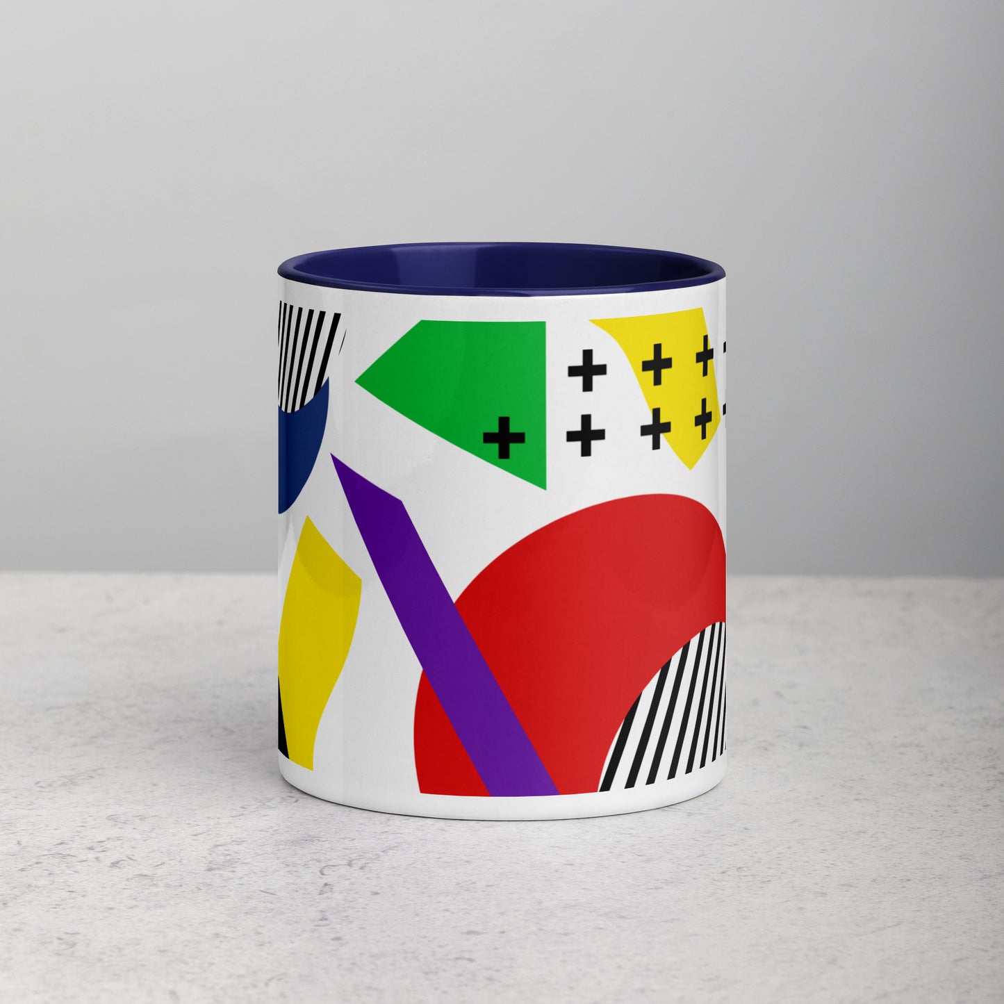 ABSTRACT SHAPES Mug with Color Inside - ASHRILEYPRINTS