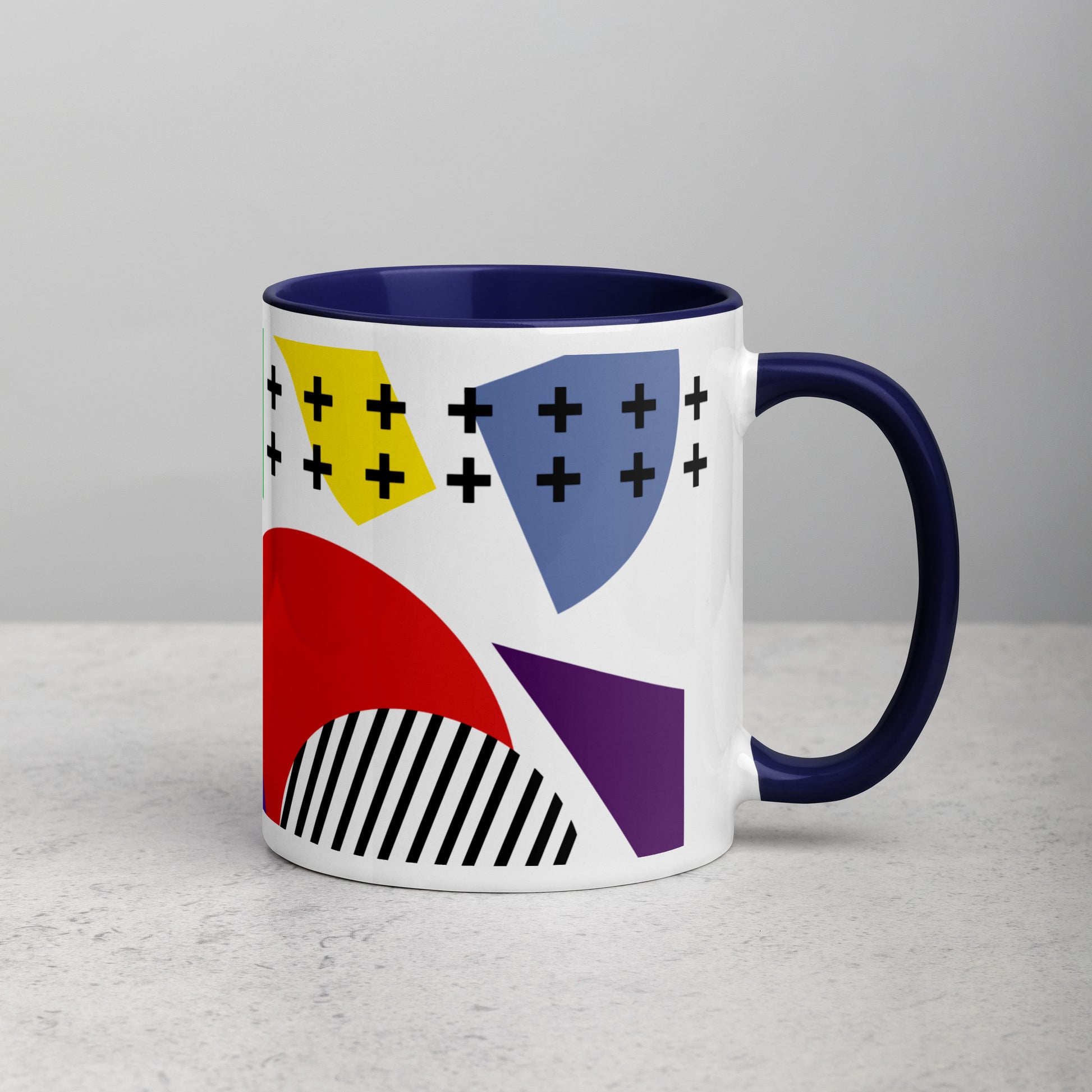 ABSTRACT SHAPES Mug with Color Inside - ASHRILEYPRINTS