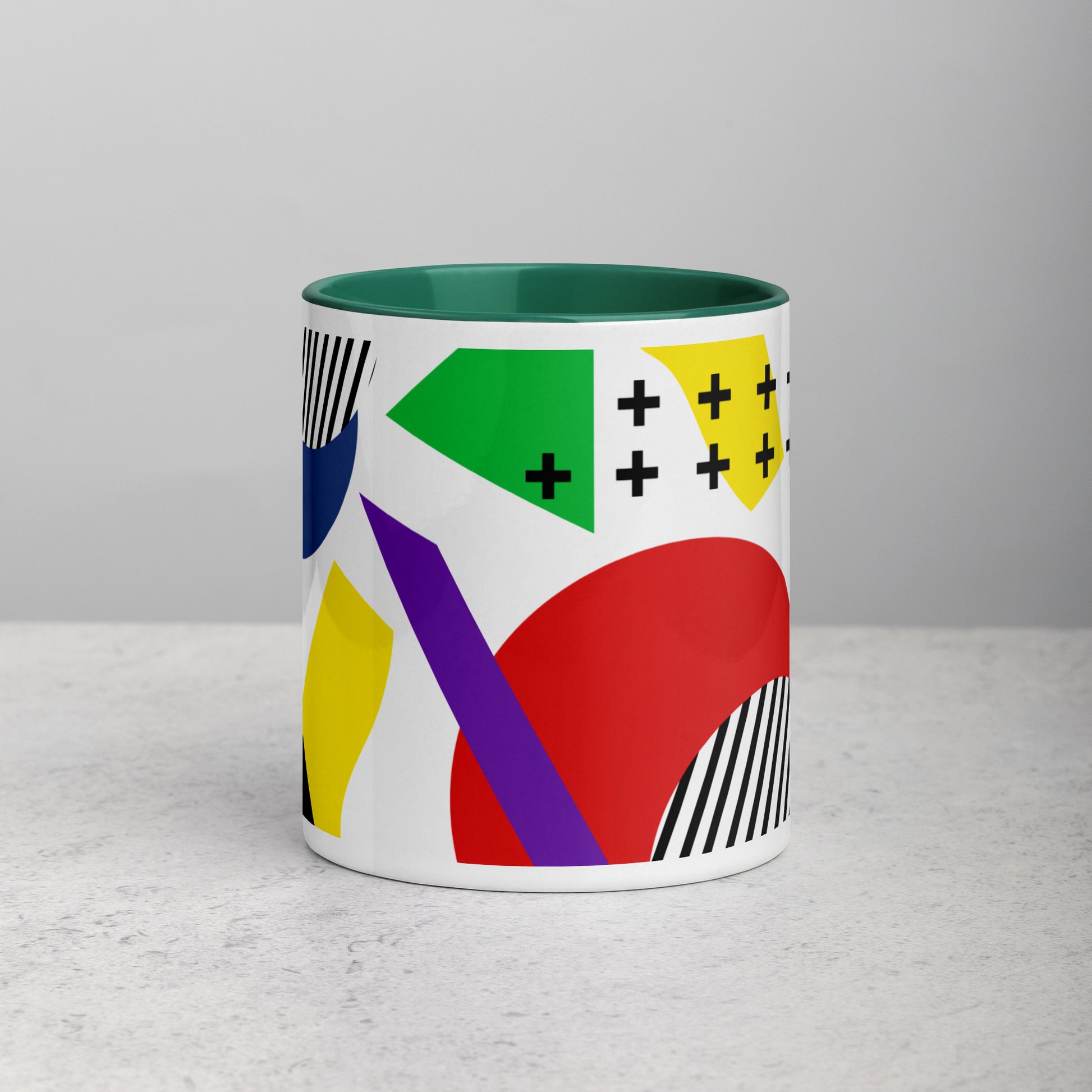 ABSTRACT SHAPES Mug with Color Inside - ASHRILEYPRINTS