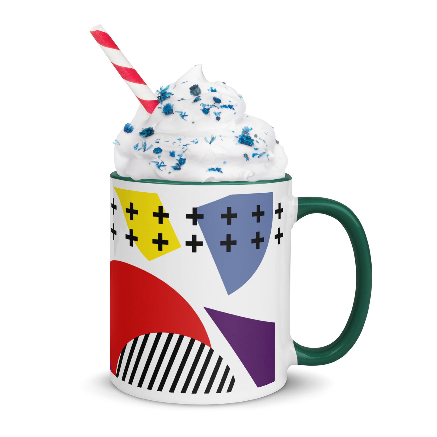 ABSTRACT SHAPES Mug with Color Inside - ASHRILEYPRINTS