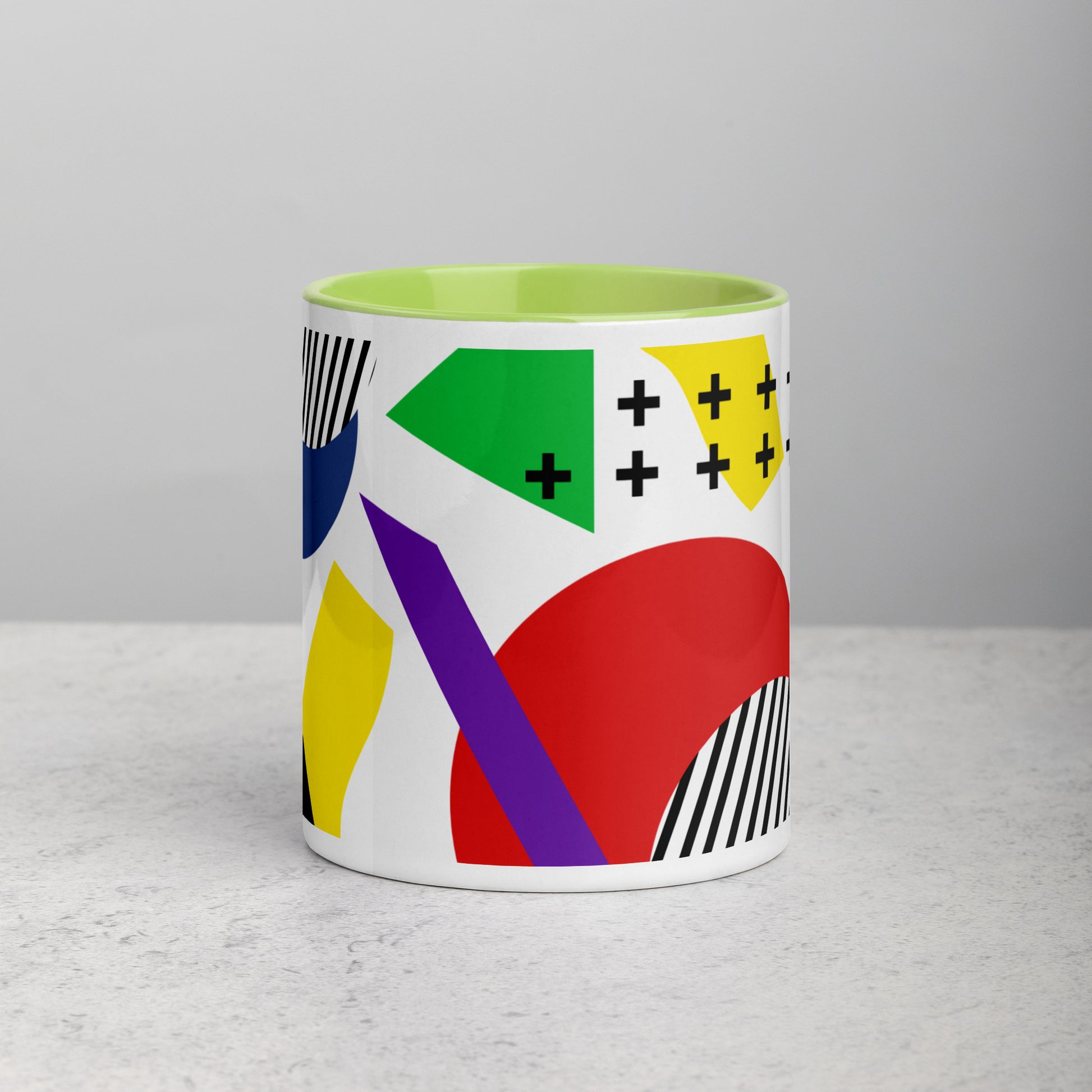 ABSTRACT SHAPES Mug with Color Inside - ASHRILEYPRINTS