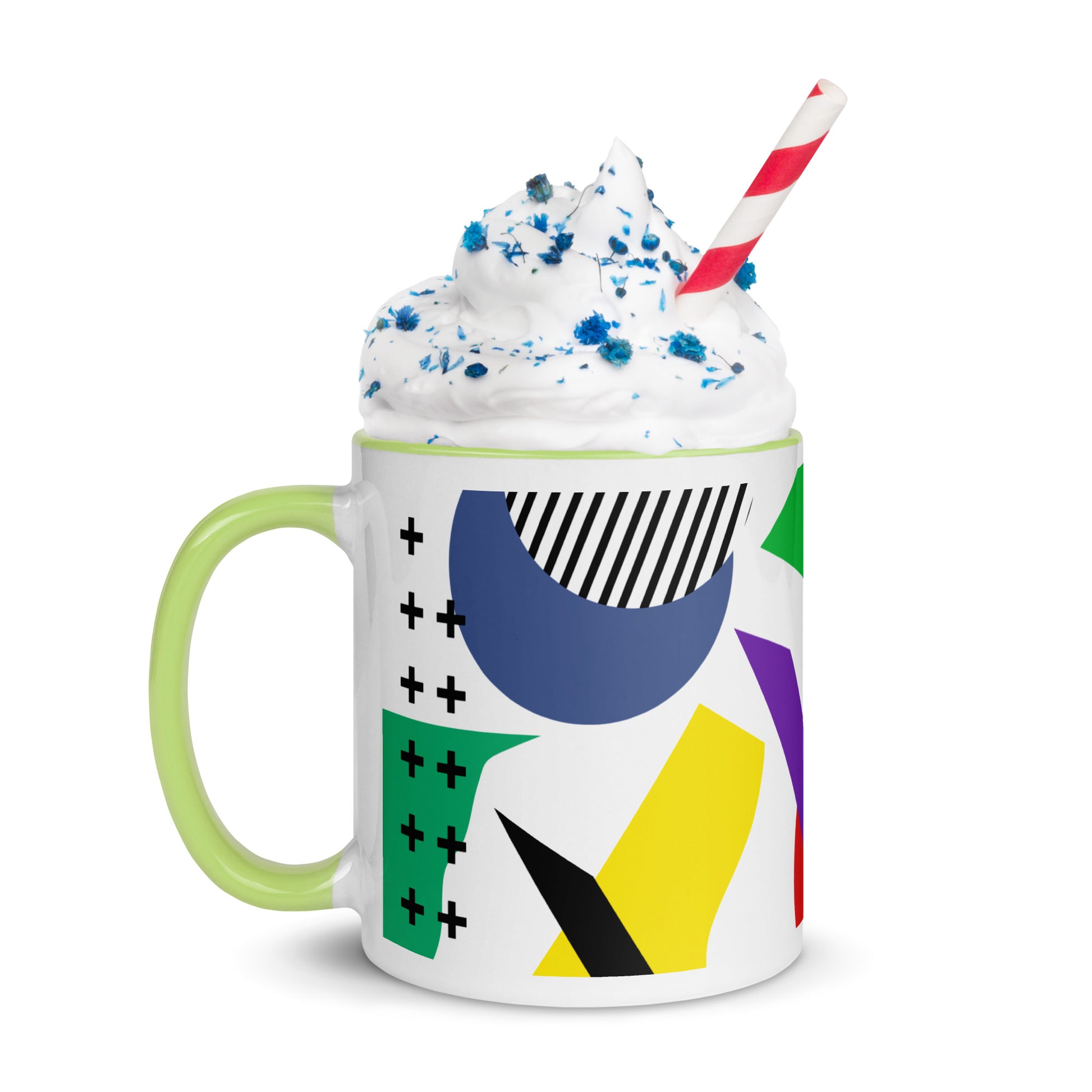 ABSTRACT SHAPES Mug with Color Inside - ASHRILEYPRINTS