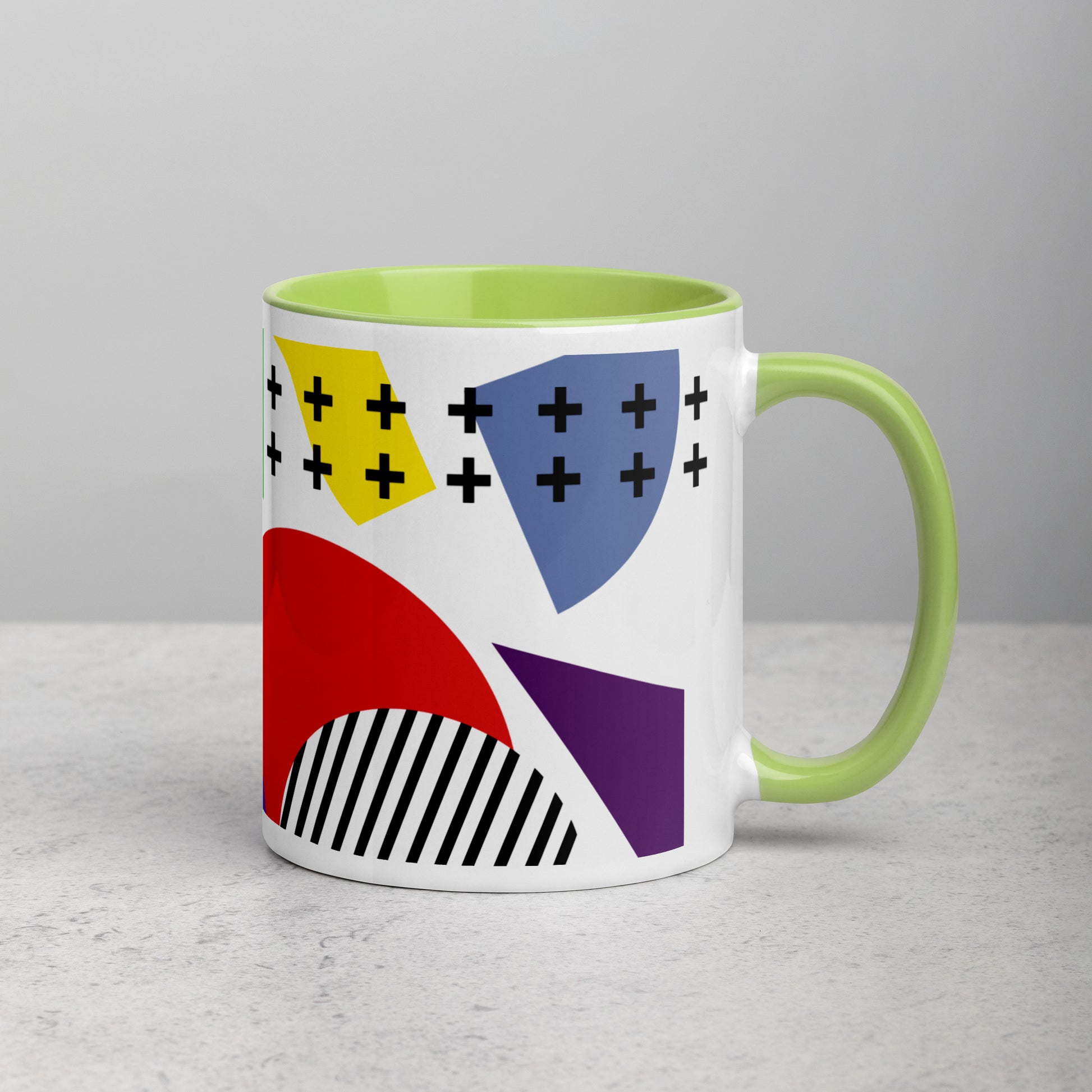 ABSTRACT SHAPES Mug with Color Inside - ASHRILEYPRINTS