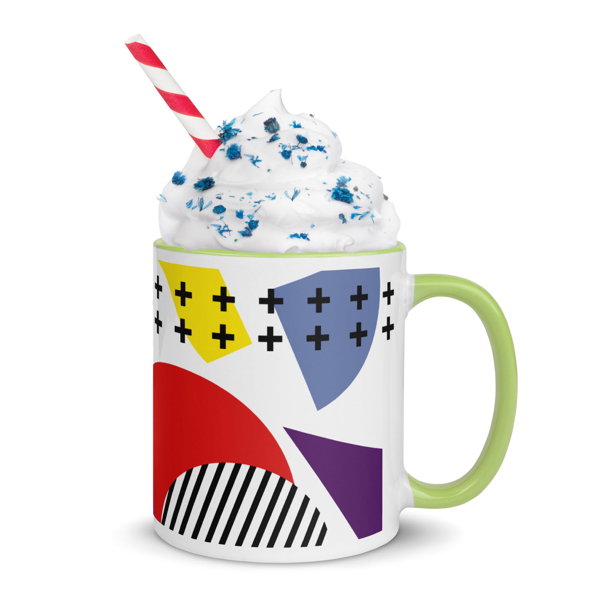 ABSTRACT SHAPES Mug with Color Inside - ASHRILEYPRINTS