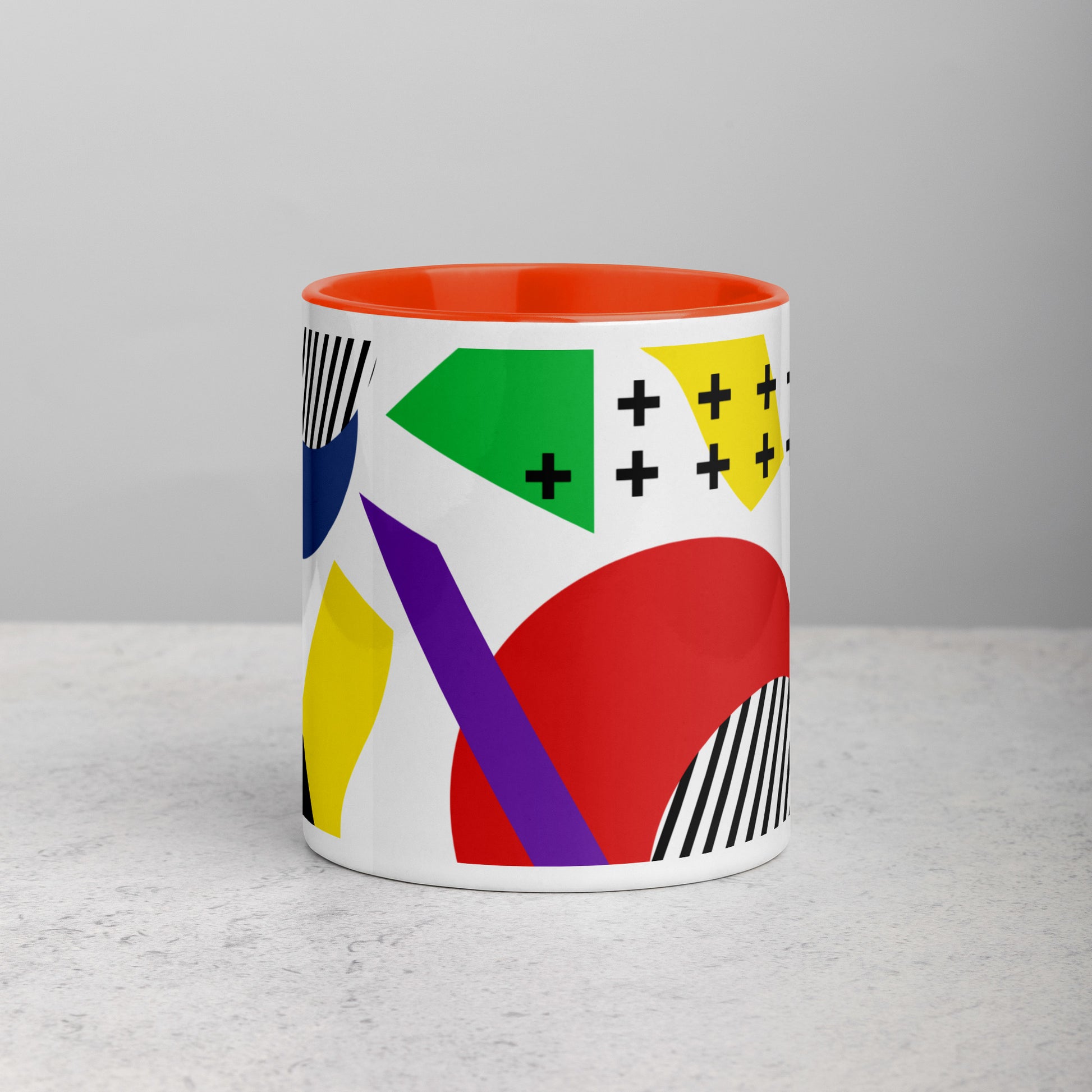 ABSTRACT SHAPES Mug with Color Inside - ASHRILEYPRINTS