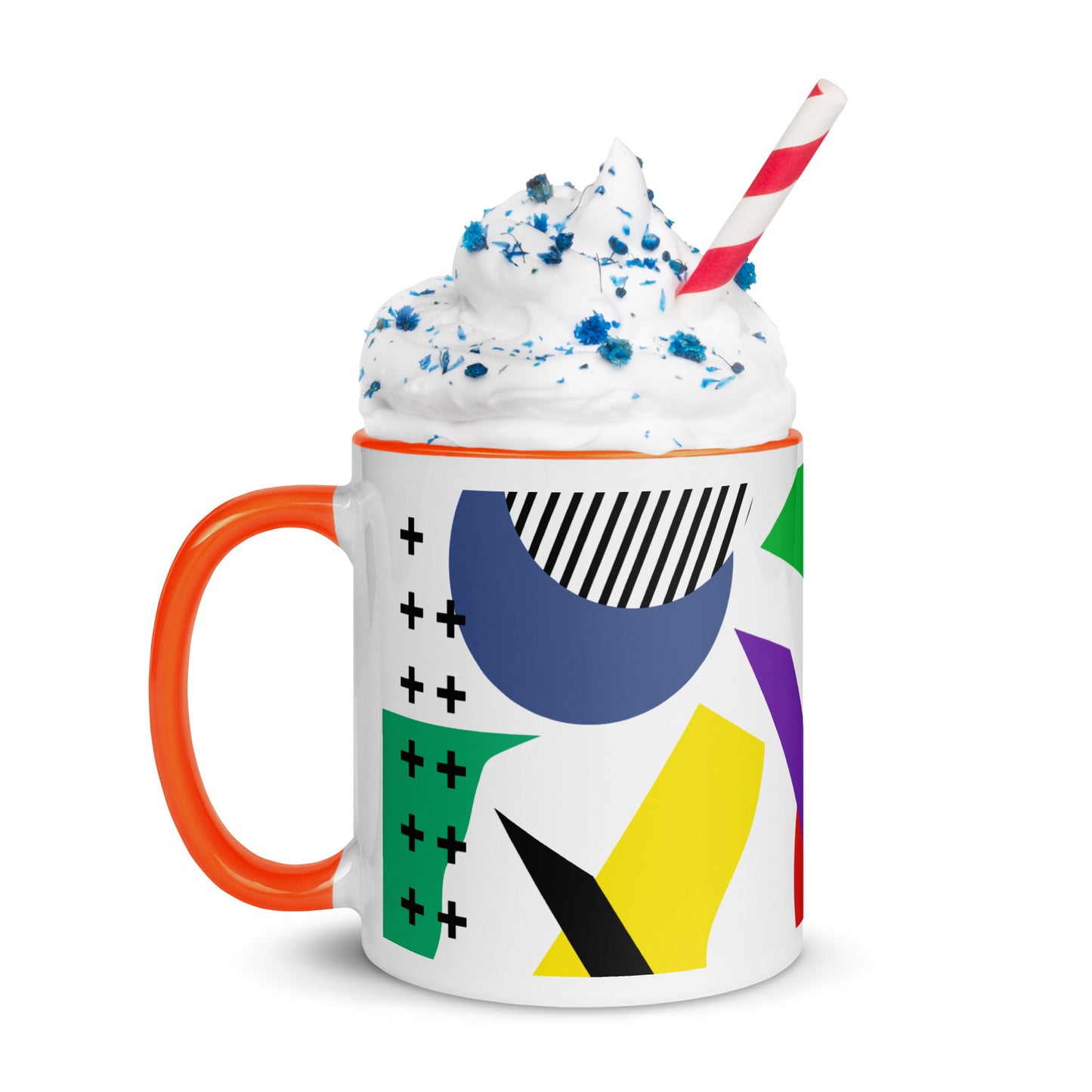 ABSTRACT SHAPES Mug with Color Inside - ASHRILEYPRINTS