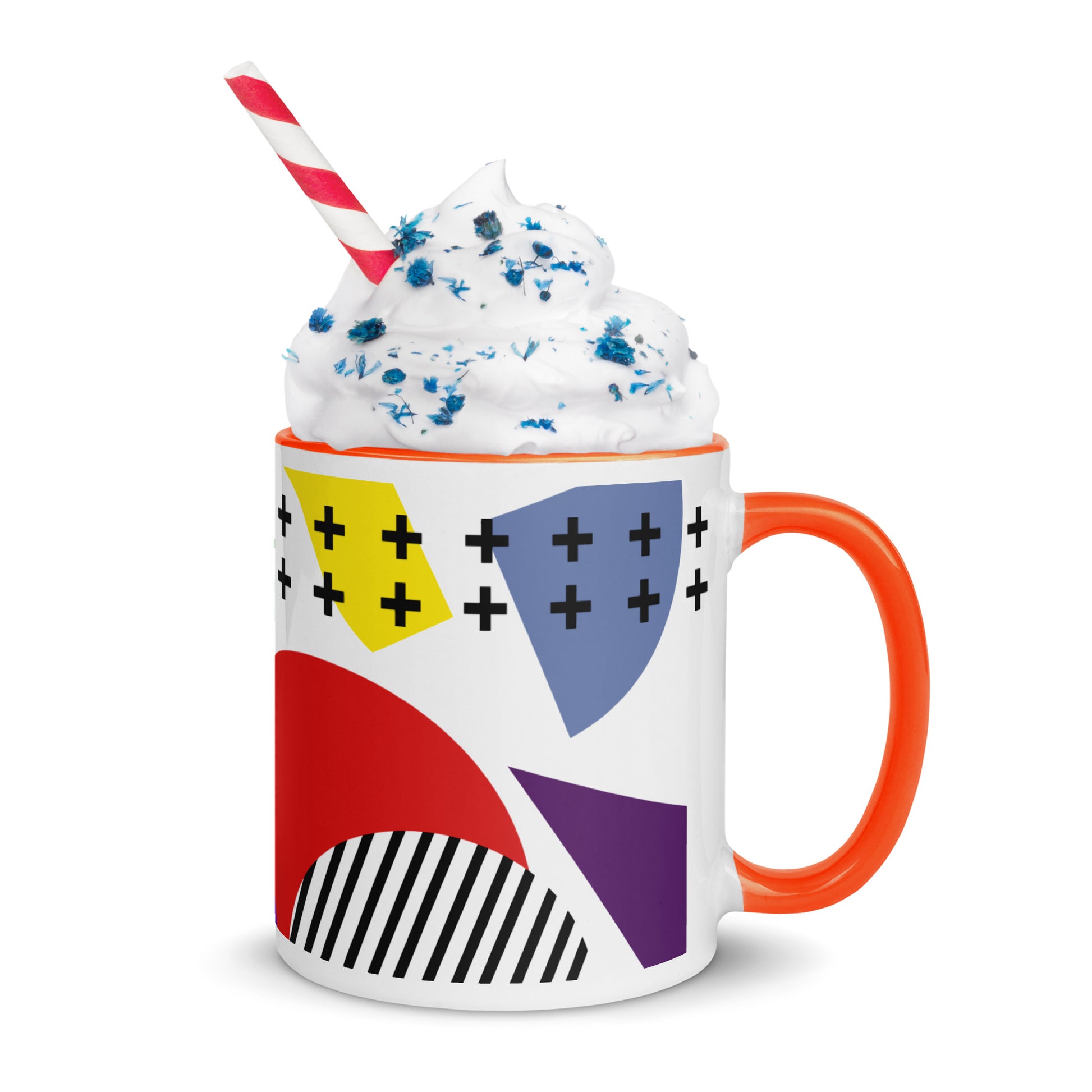 ABSTRACT SHAPES Mug with Color Inside - ASHRILEYPRINTS