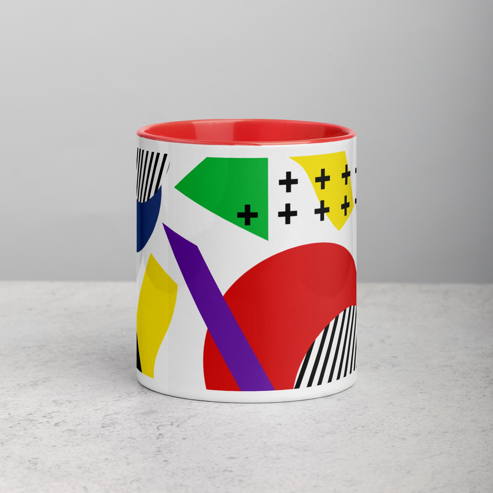 ABSTRACT SHAPES Mug with Color Inside - ASHRILEYPRINTS